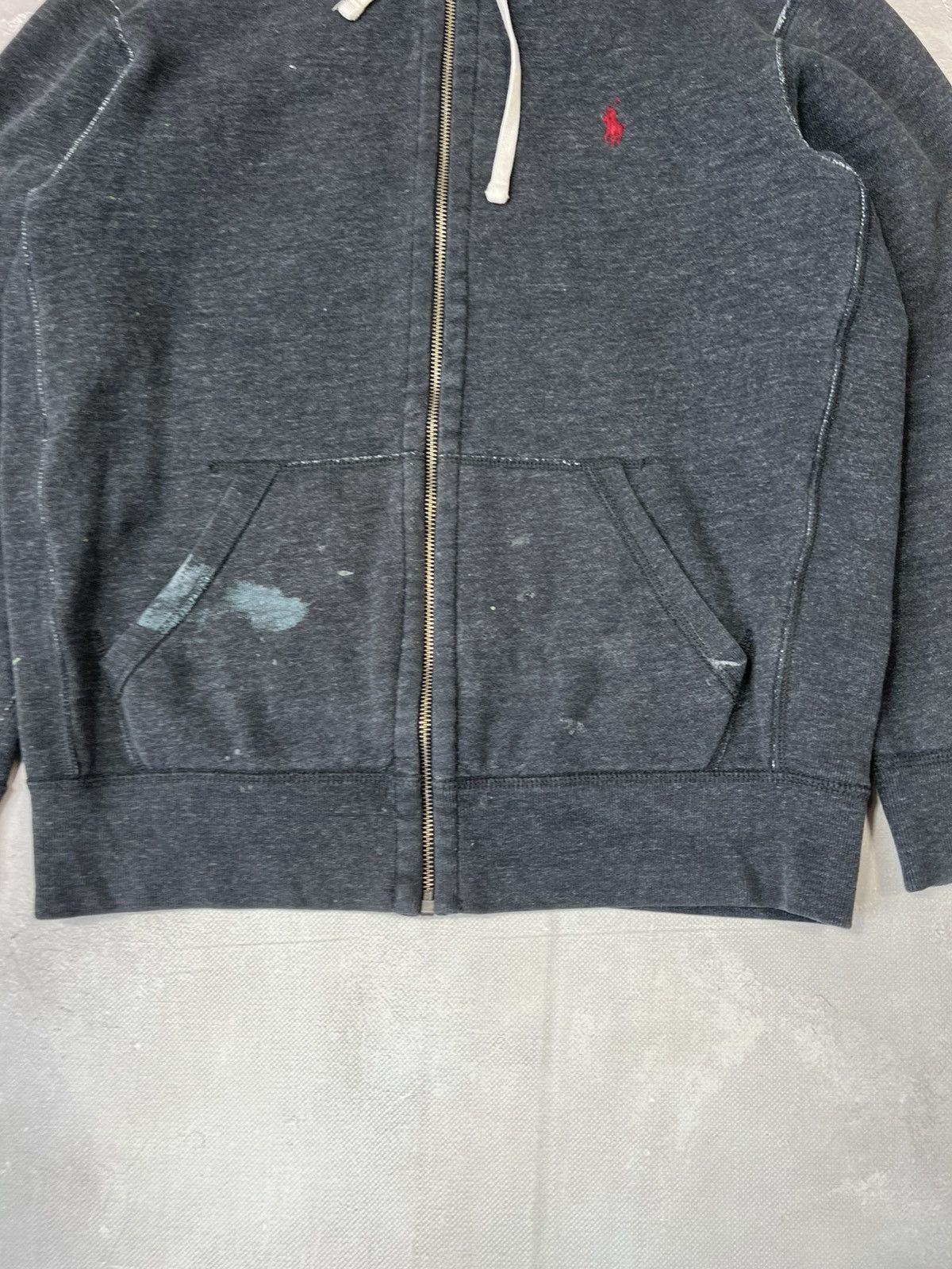 Vintage Vintage Polo Ralph Lauren Distressed Zip Hoodie Size US M / EU 48-50 / 2 - 3 Thumbnail