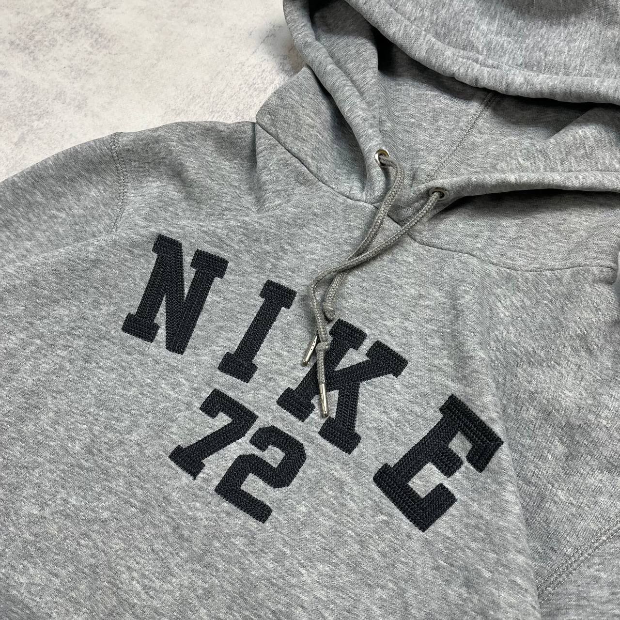 Nike × Vintage Vintage Nike 72 Logo Basic Hoodie Grey Y2K Size US M / EU 48-50 / 2 - 2 Thumbnail