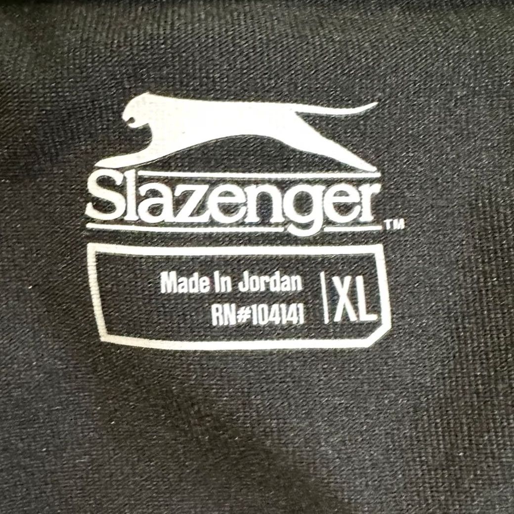 Vintage Slazenger Golf Polo Shirt Mens XL Black Stripes Performance Tech Stretch Rugby Size US XL / EU 56 / 4 - 4 Thumbnail