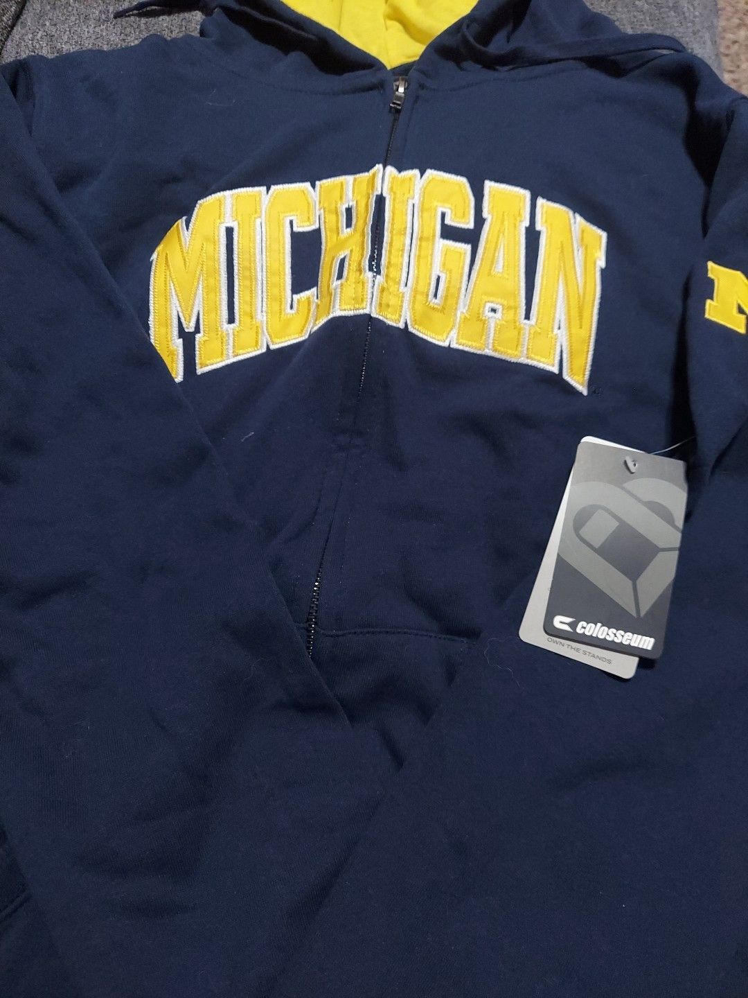 Colosseum Athletics NWT Womens Colosseum University Of Michigan Zip Hoodie NCAA Size L / US 10 / IT 46 - 2 Thumbnail