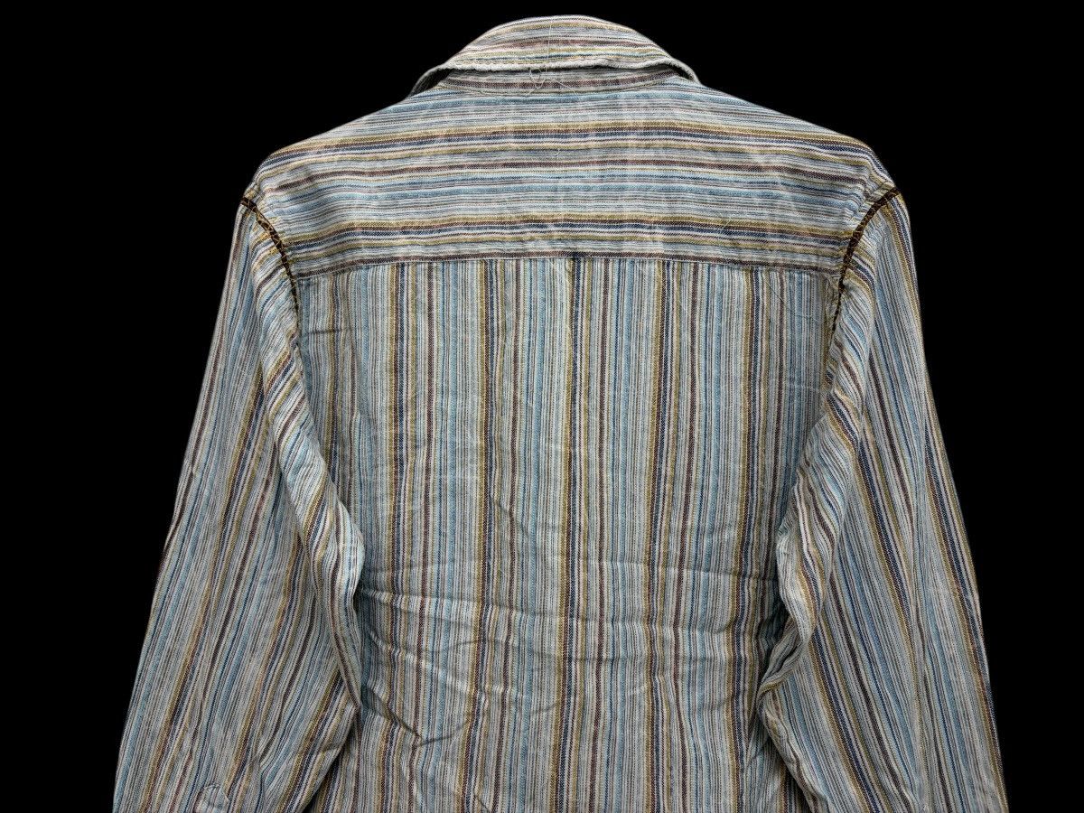 Bc Ethic Y2K BC ETHIC RAW EDGE DISTRESS GRUNGE STYLE VERTICAL STRIPED Size US L / EU 52-54 / 3 - 10 Thumbnail