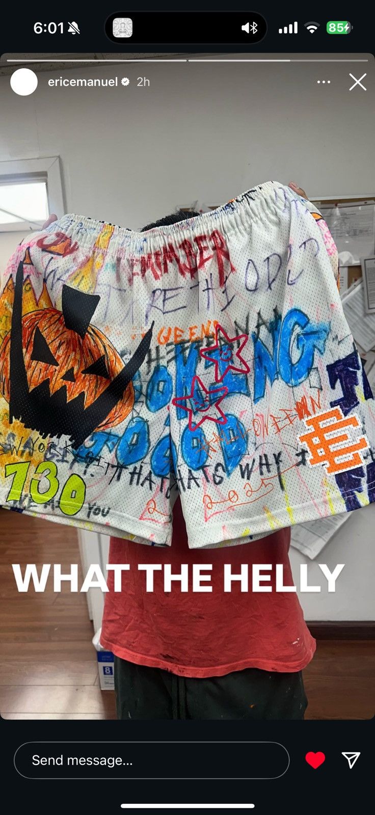 Asspizza × Eric Emanuel Eric Emanuel x Asspizza halloween shorts Size US 31 - 1 Thumbnail