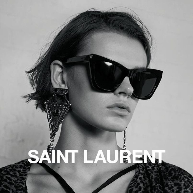 Saint Laurent Paris NEW Saint Laurent SL214 KATE 001 Cat Eye Women Sunglasses Size ONE SIZE - 13 Thumbnail