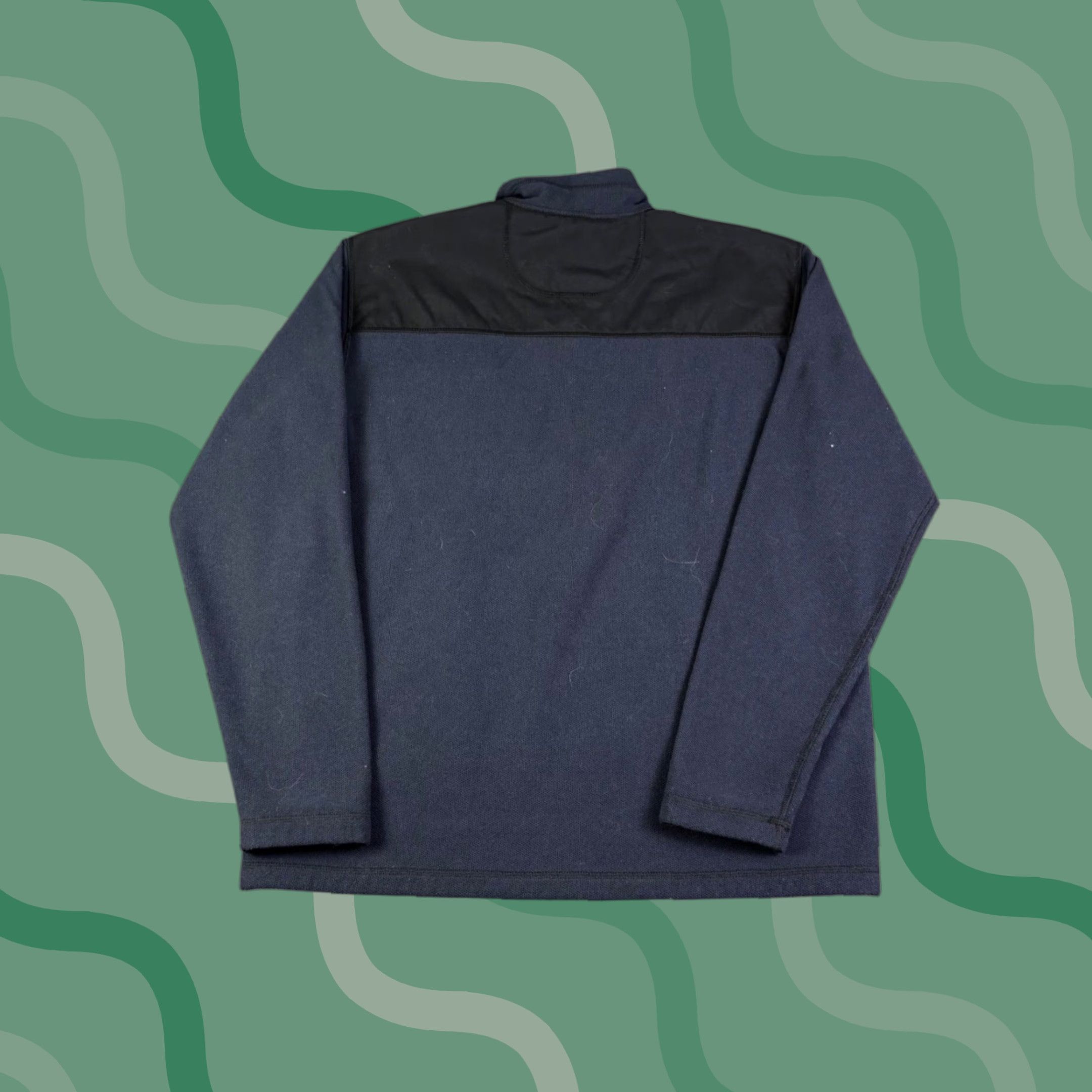 Carhartt Carhartt Mens Relaxed Fit Quarter Zip Pullover Sweater Navy Blue Medium Mock Size US M / EU 48-50 / 2 - 1 Thumbnail