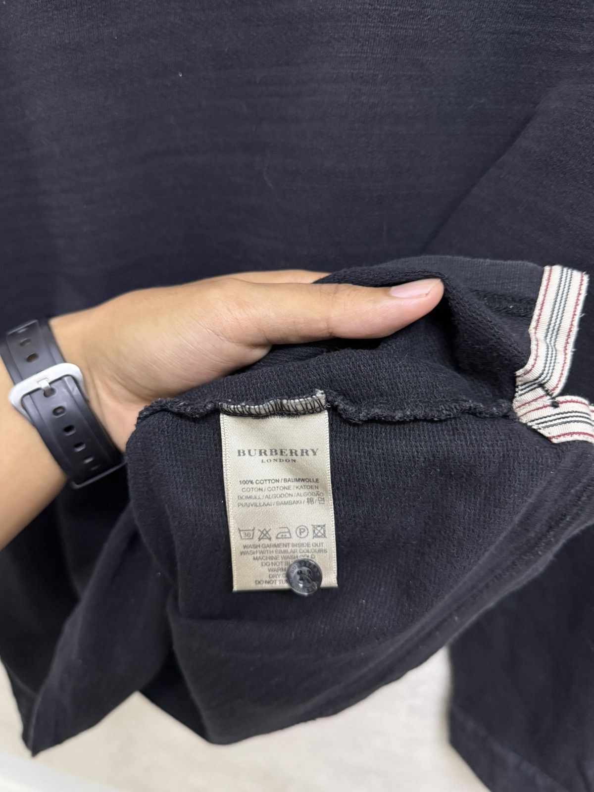 Burberry Burberry Long Sleeve Polo Tees Size US XL / EU 56 / 4 - 5 Thumbnail