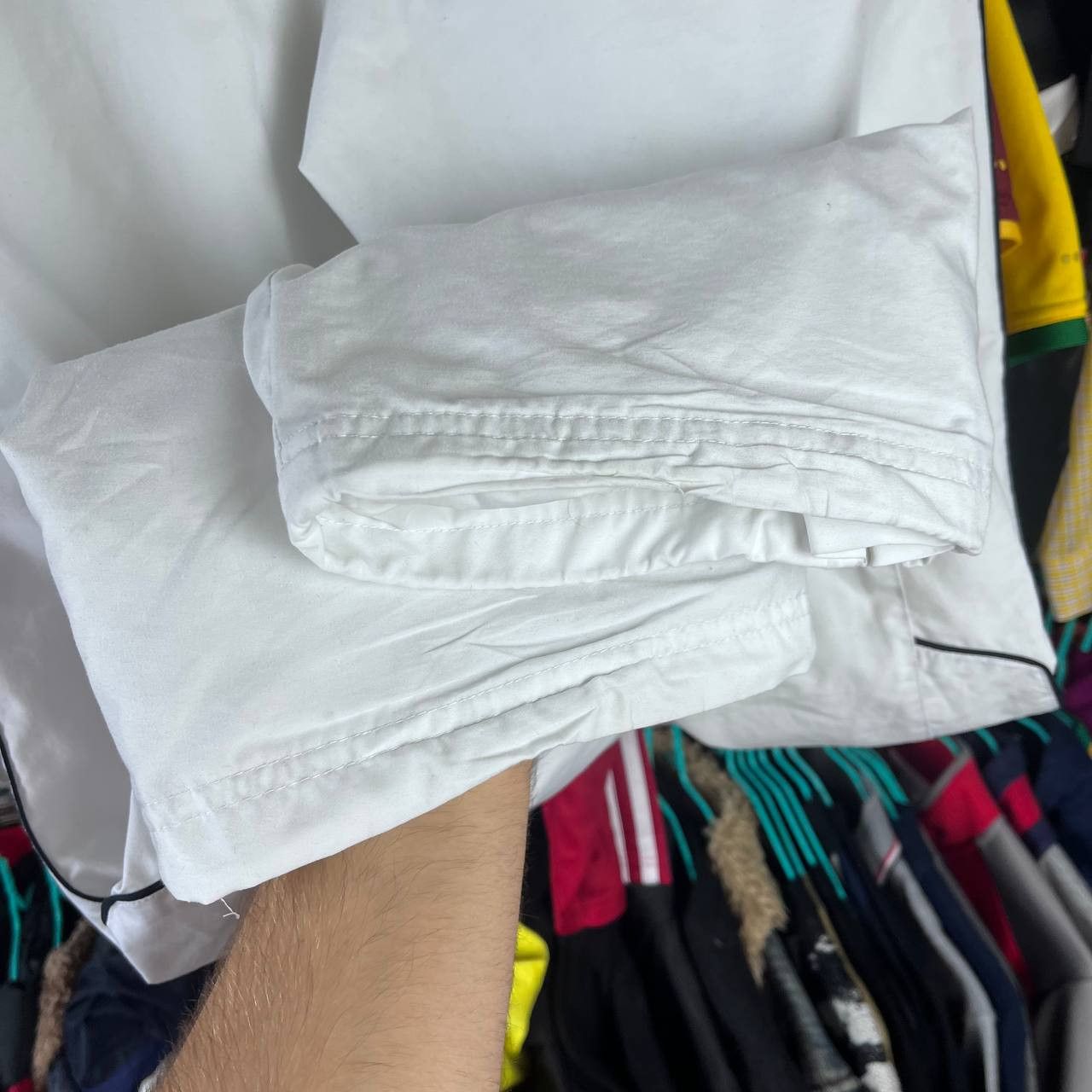 Nike Vintage Nike Big Logo Baggy Relaxed Nylon White Track Pants Size US 32 / EU 48 - 8 Thumbnail