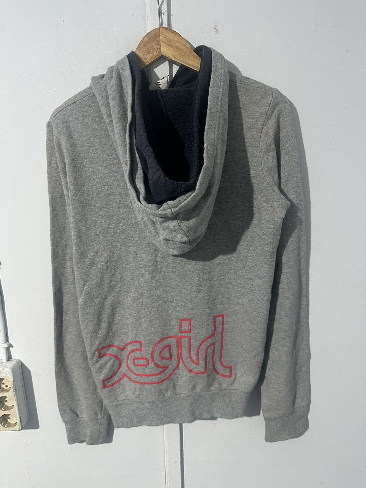 RARE X-GIRL SPELL OUT DOUBLE HOODED
