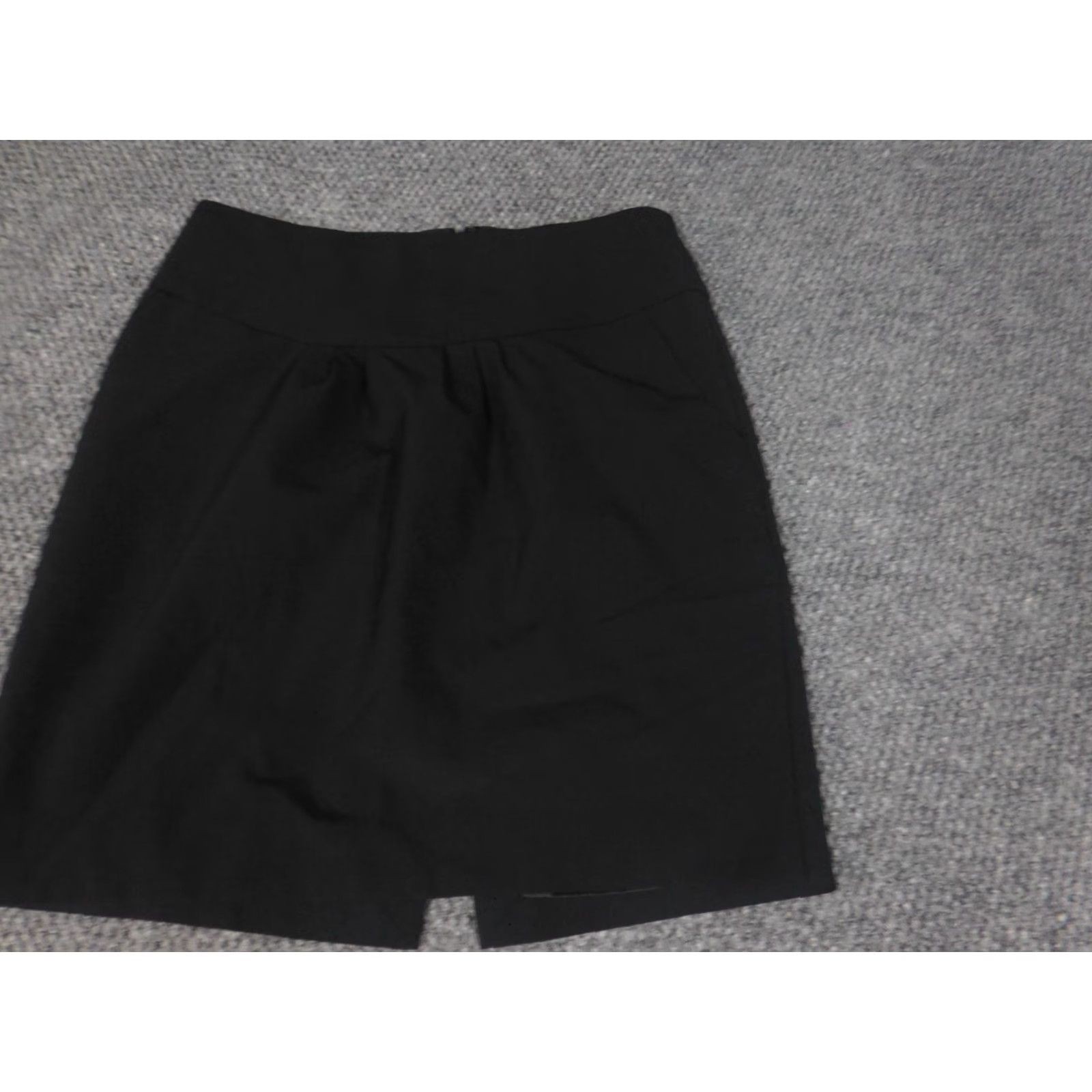 Express Express Skirt Women 2 Black A-Line Knee Length Zipper Lined Knit Polyester Viscose Casual Regular Rise Mid Vintage No N/A Size 26" / US 2 / IT 38 - 4 Thumbnail