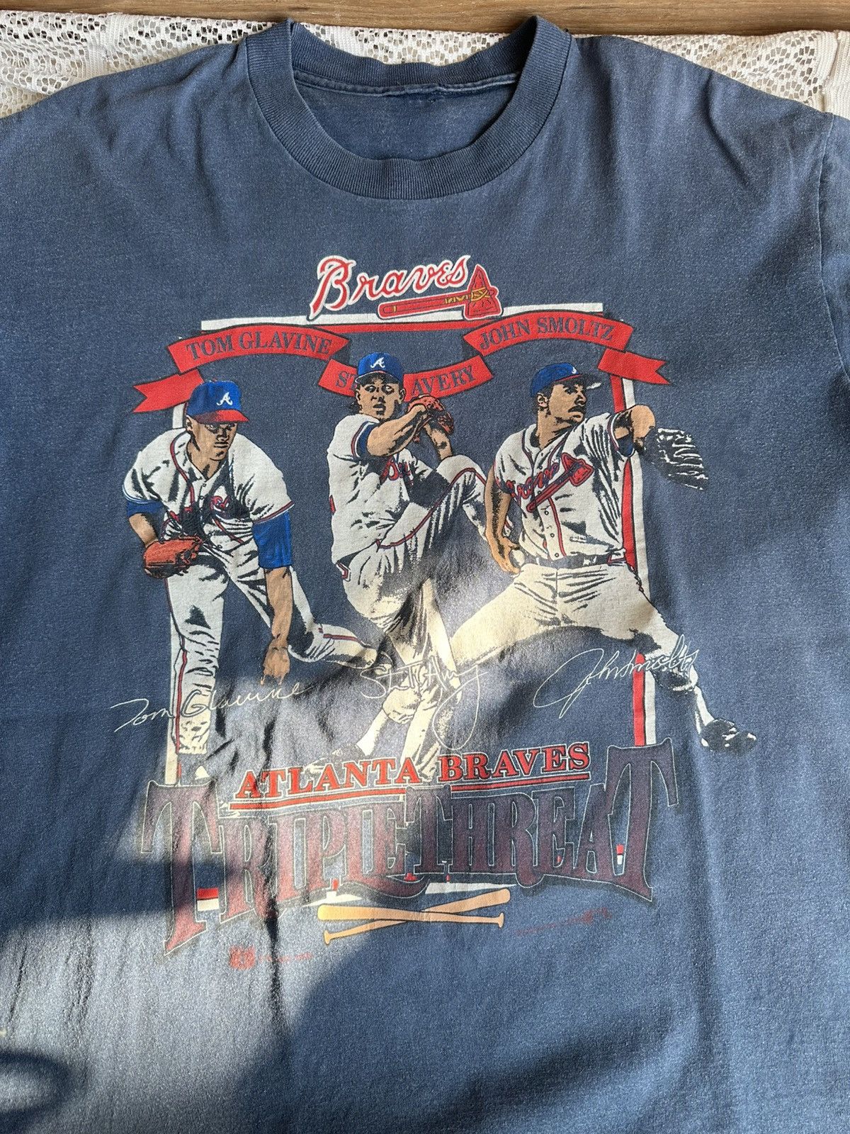 Nutmeg Vintage Atlanta Braves Smotlz Glavine Avery Triple Threat Size US XL / EU 56 / 4 - 1 Thumbnail