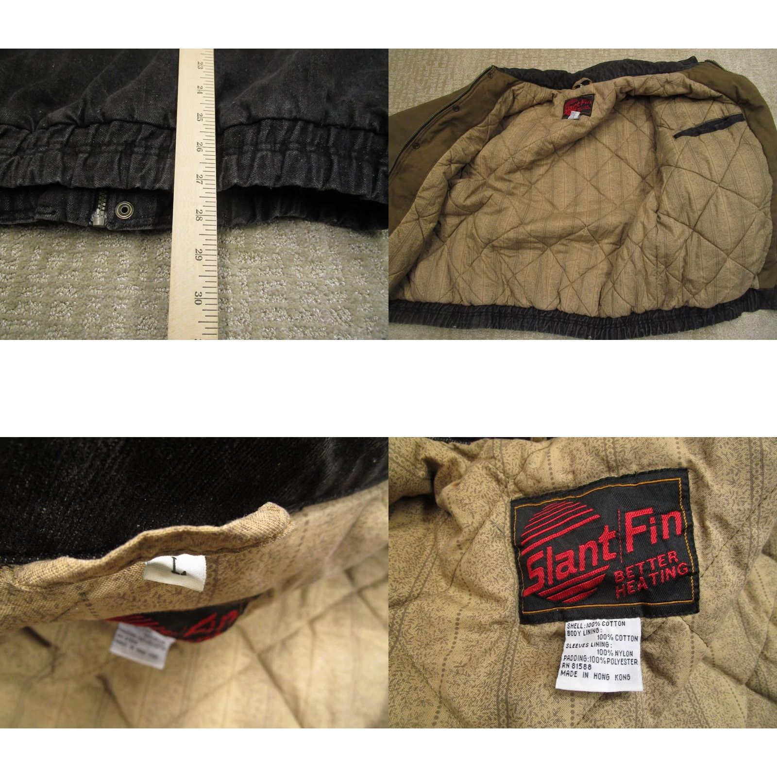 Denime VINTAGE Slant Fin Denim Jacket Men L Black Embroidered 90s Y2K Bomber Jacket Size US L / EU 52-54 / 3 - 8 Thumbnail