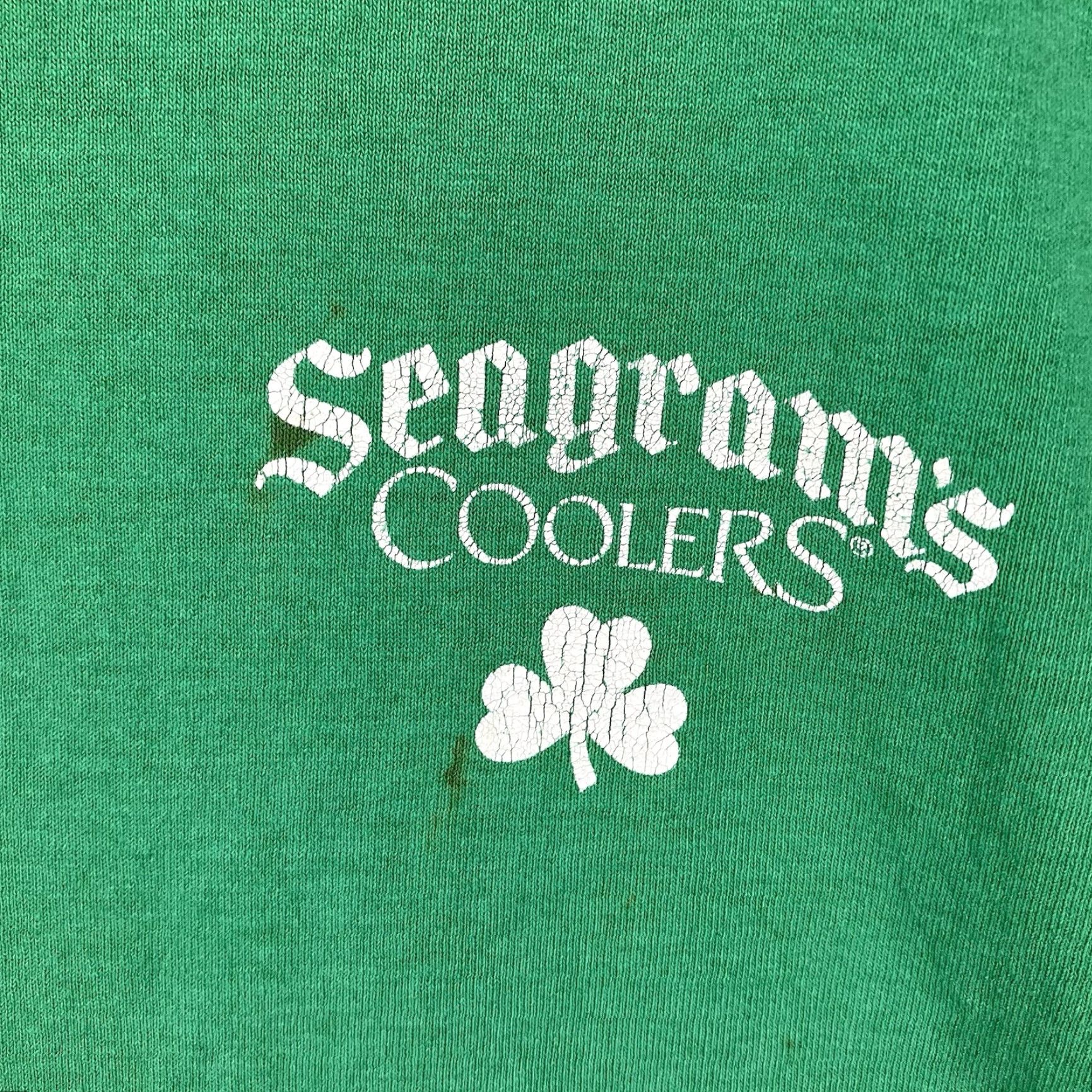 Fruit Of The Loom VINTAGE Fruit of the Loom 80s T-Shirt Green Short Sleeve Crew Neck L Men 80s Grunge Hipster Double-Sided Graphic Print Logo Limited Edition Size US L / EU 52-54 / 3 - 3 Thumbnail