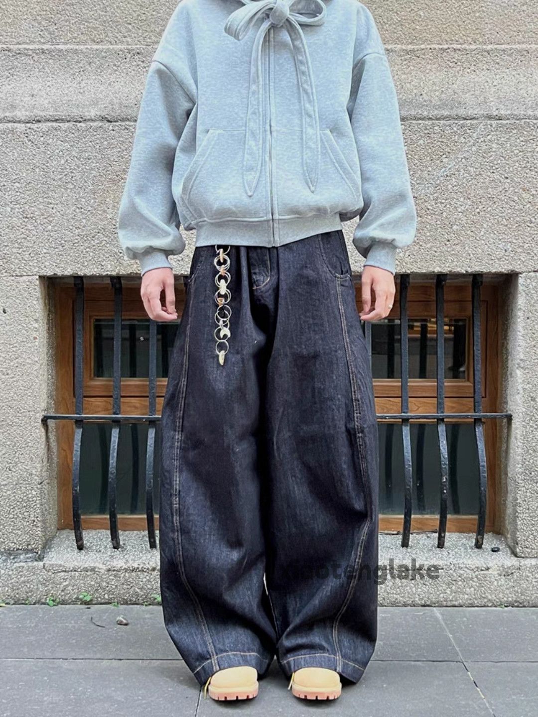 Designer × Jean × Vintage Urban utility skate hiphop patchwork loose baggy jeans Size US 32 / EU 48 - 5 Thumbnail
