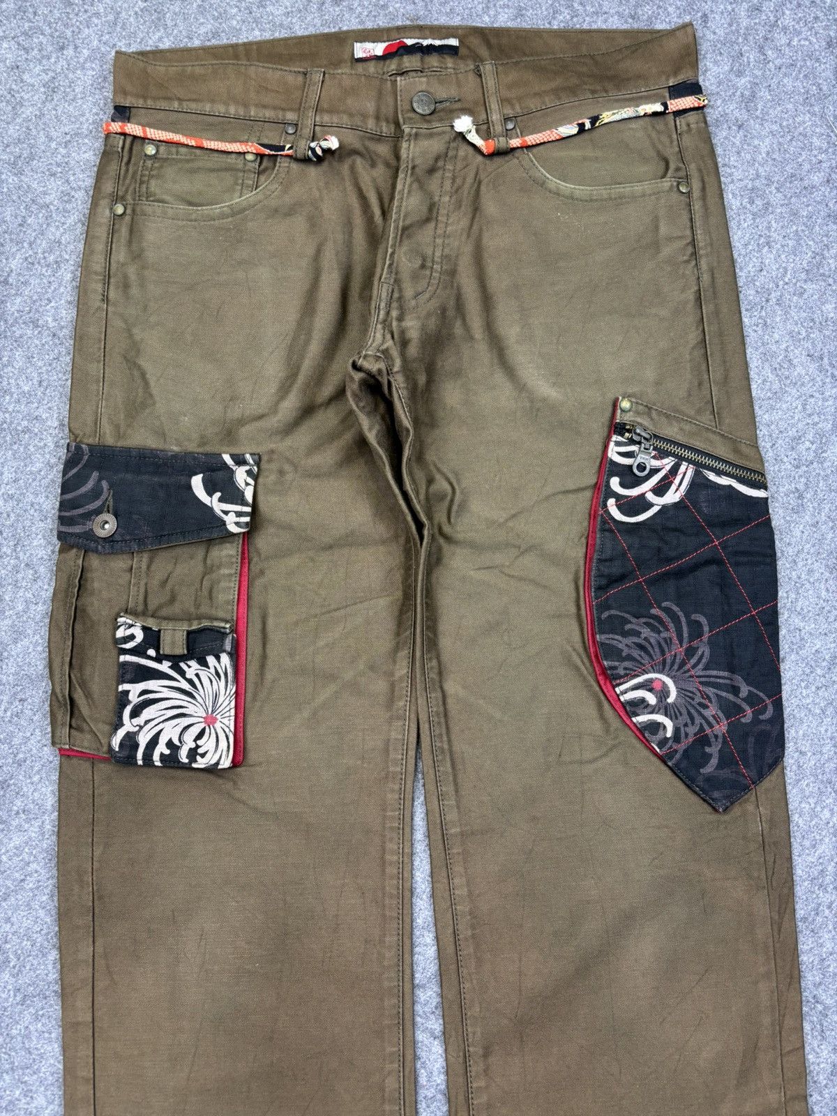 Japanese Brand 💥Artisanal💥GEMSTONE Japan Streetwear 3D Cargo Pant F727 Size US 32 / EU 48 - 7 Thumbnail