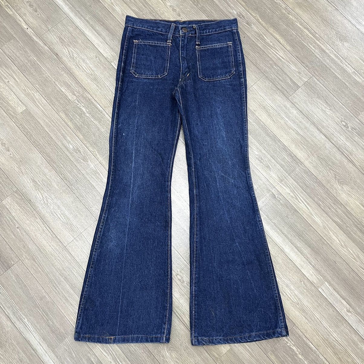If Six Was Nine × Japanese Brand × Le Grande Bleu (L.G.B.) Vintage Big John Flared Jeans Bush Pants Style BootCut Denim Size US 27 - 1 Thumbnail