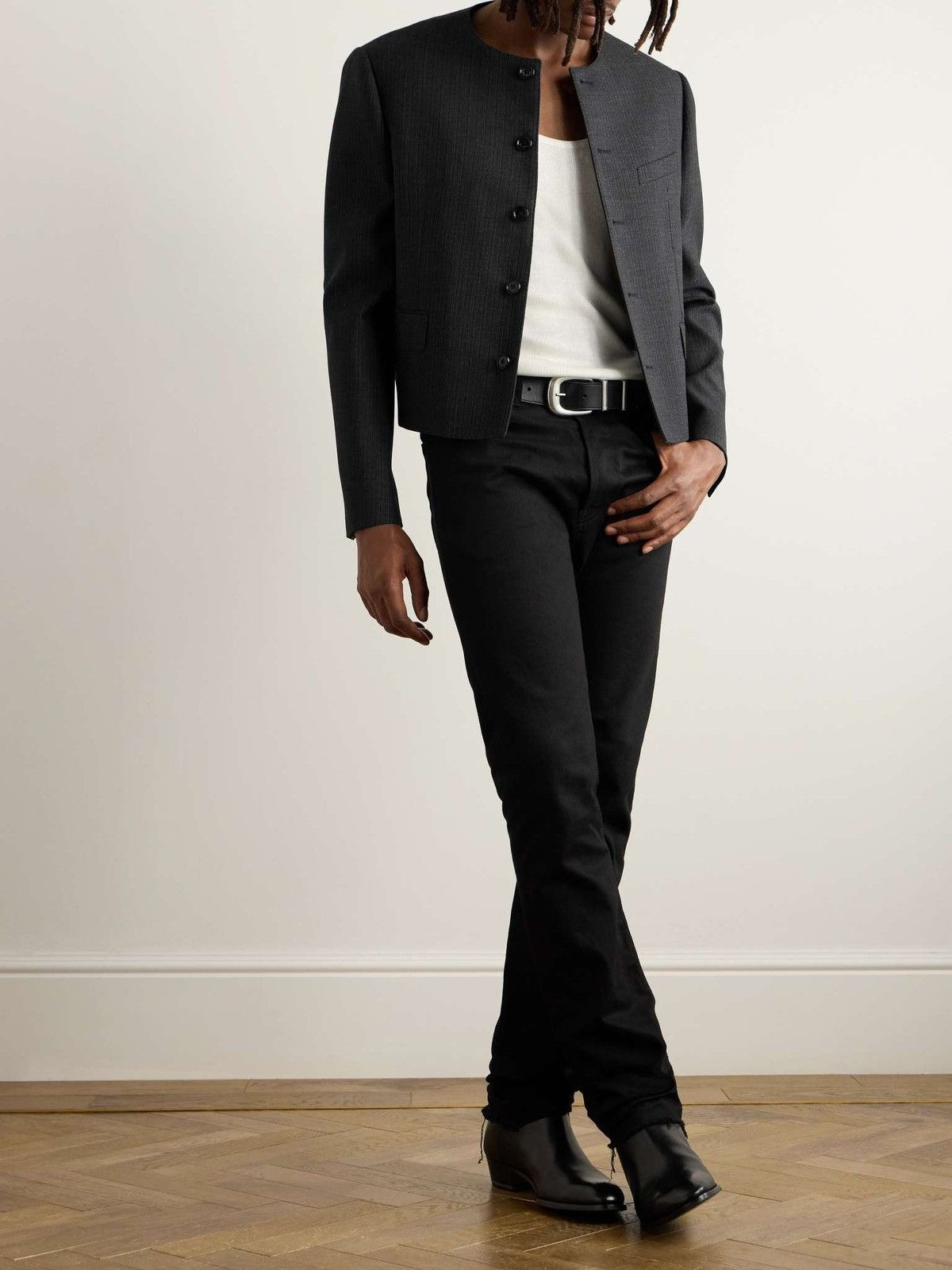 Celine Celine 24FW pinstriped spencer office jacket sz52 Size US L / EU 52-54 / 3 - 1 Thumbnail