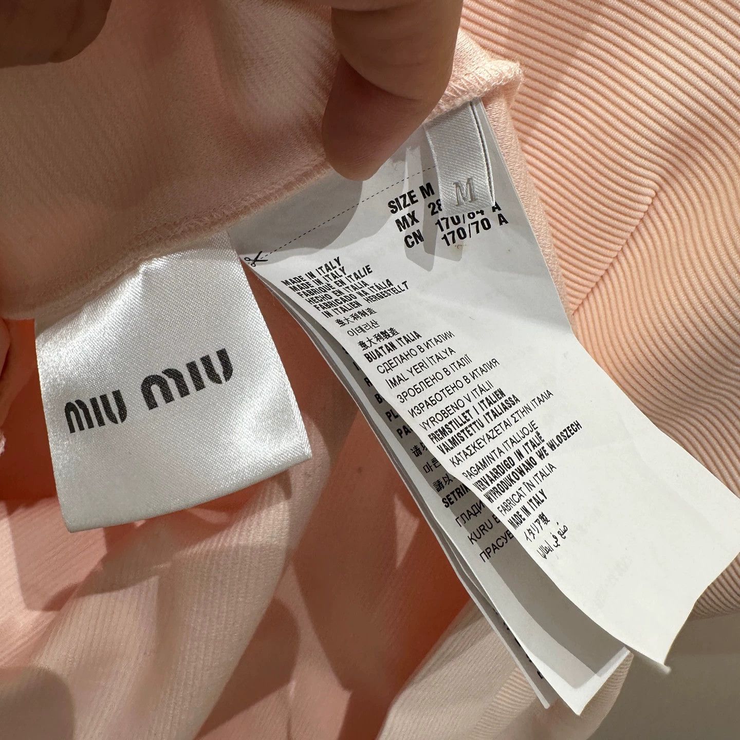 Miu Miu Miu Miu mar389 pink short-sleeve dress M polyamide Size M / US 6-8 / IT 42-44 - 4 Thumbnail