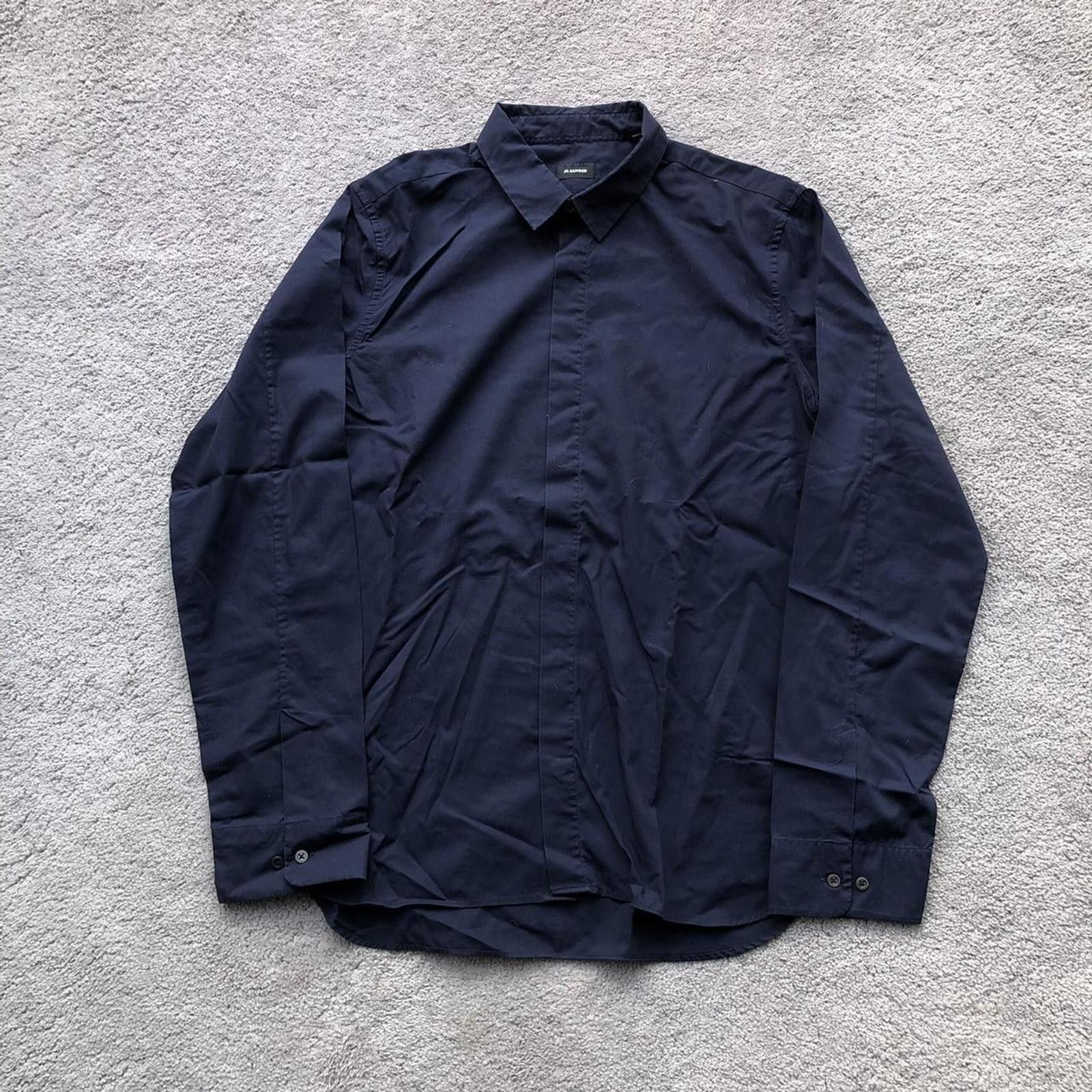 Jil Sander Jil Sander Concealed Button Up Shirt Size US L / EU 52-54 / 3 - 1 Thumbnail
