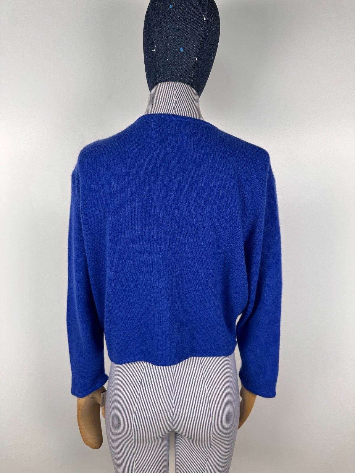 Other Denner 100% Cashmere Blue Bolero Cardigan Womens Size L Size L / US 10 / IT 46 - 5 Thumbnail