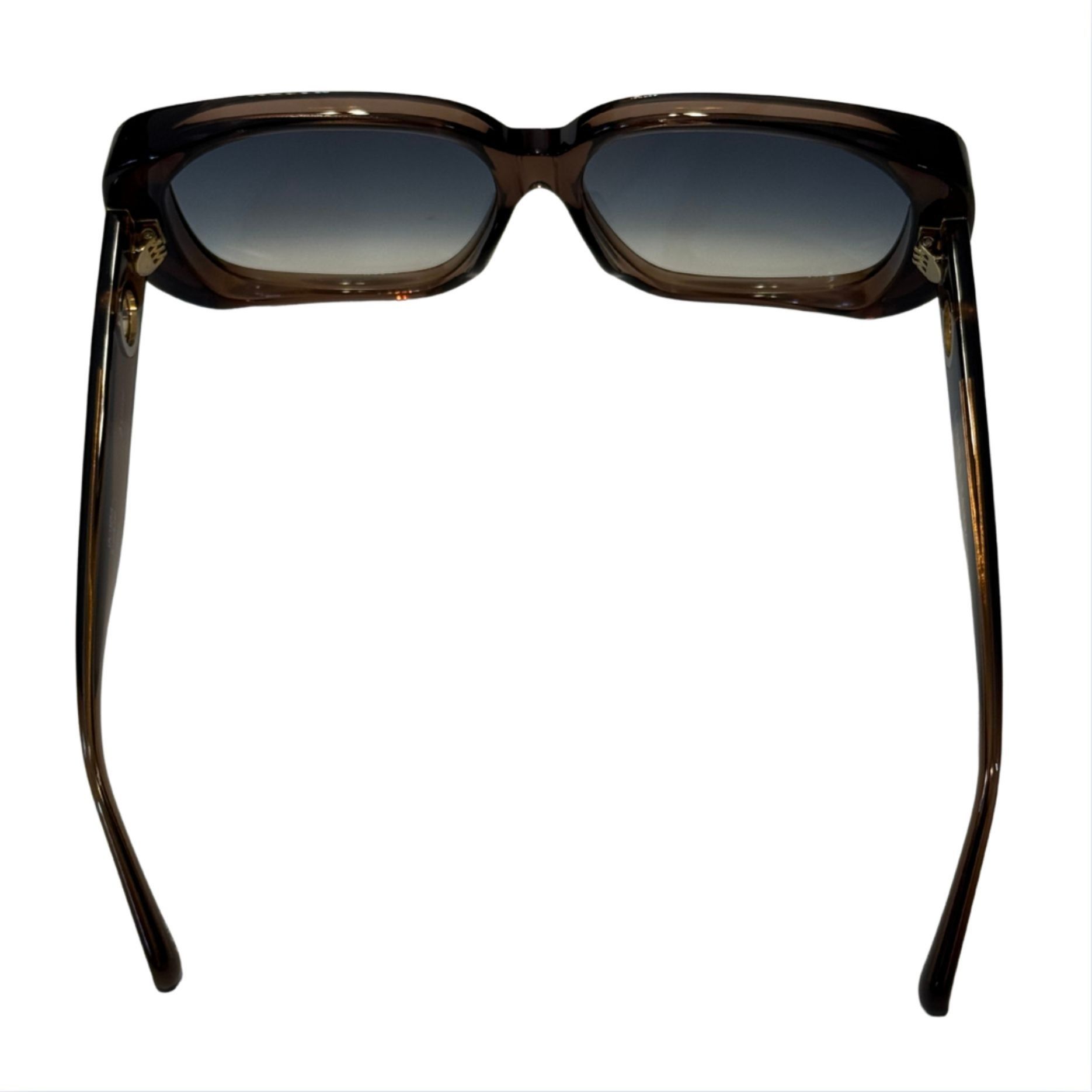 Linda Farrow Linda Farrow Astrid Oversized Sunglasses Brown Aqua $570 NEW Size ONE SIZE - 7 Thumbnail