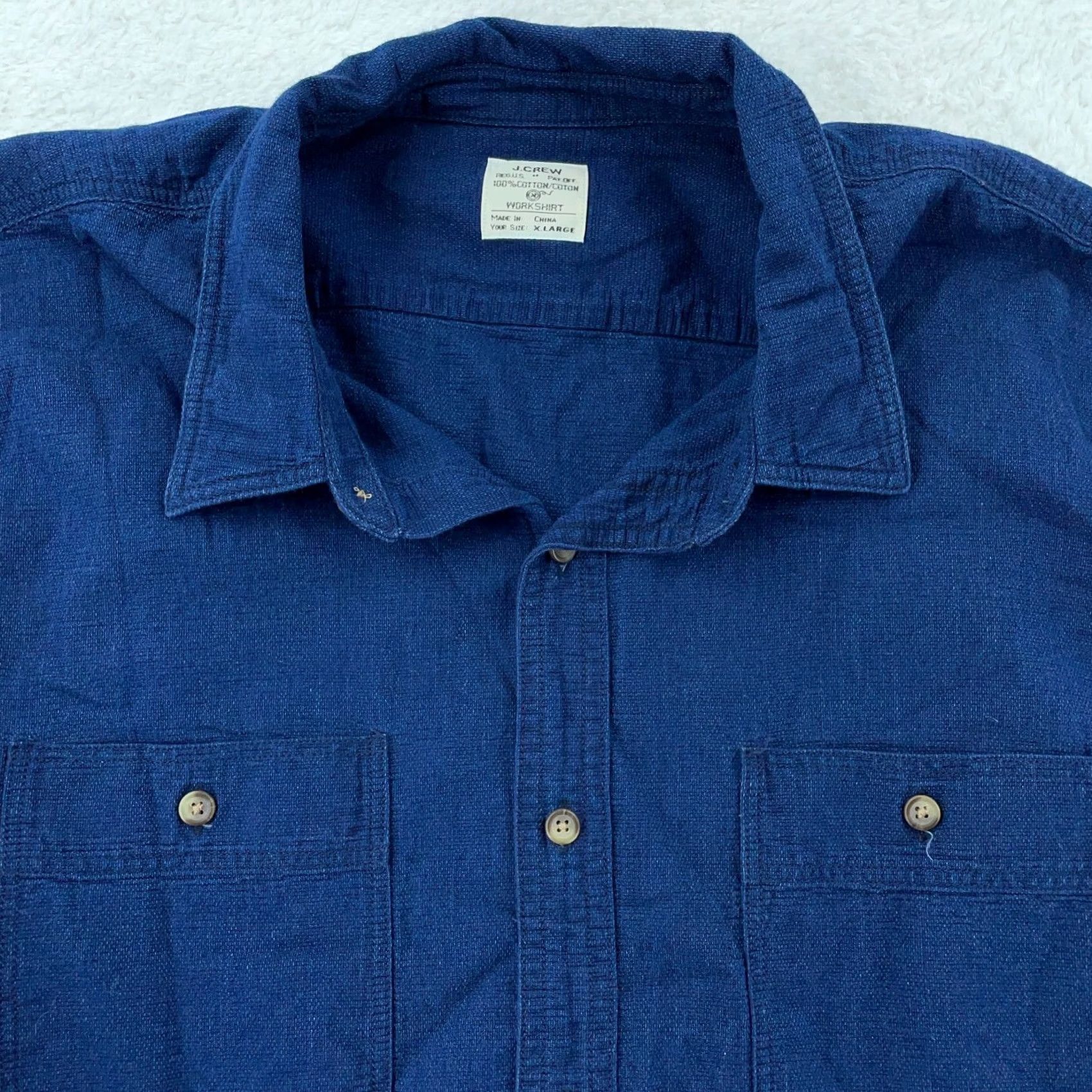 J.Crew J.CREW Work Shirt Men XL Blue Chest Pocket Long Sleeve Collared Button Up Size US XL / EU 56 / 4 - 2 Thumbnail