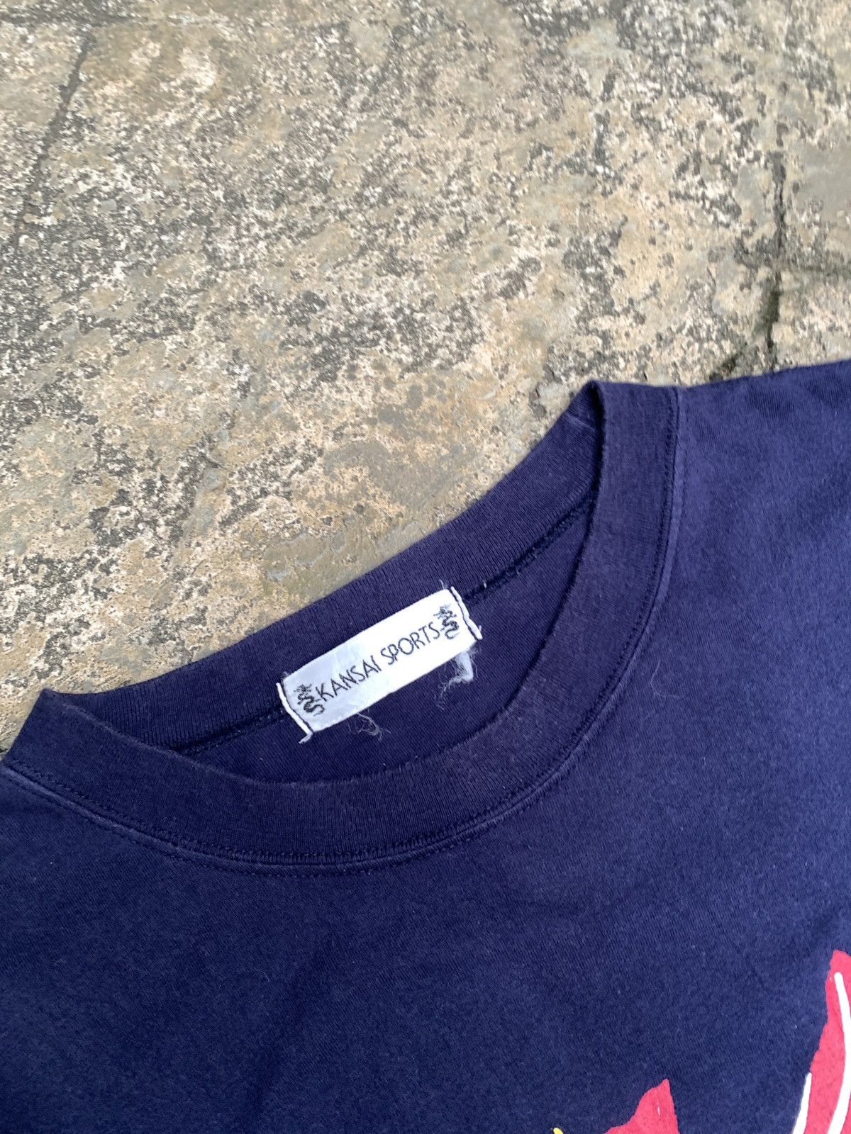 Japanese Brand × Kansai Yamamoto 2000s Kansai Yamamoto Sport Japan Navy Unique Graphic Tee Size US L / EU 52-54 / 3 - 5 Thumbnail