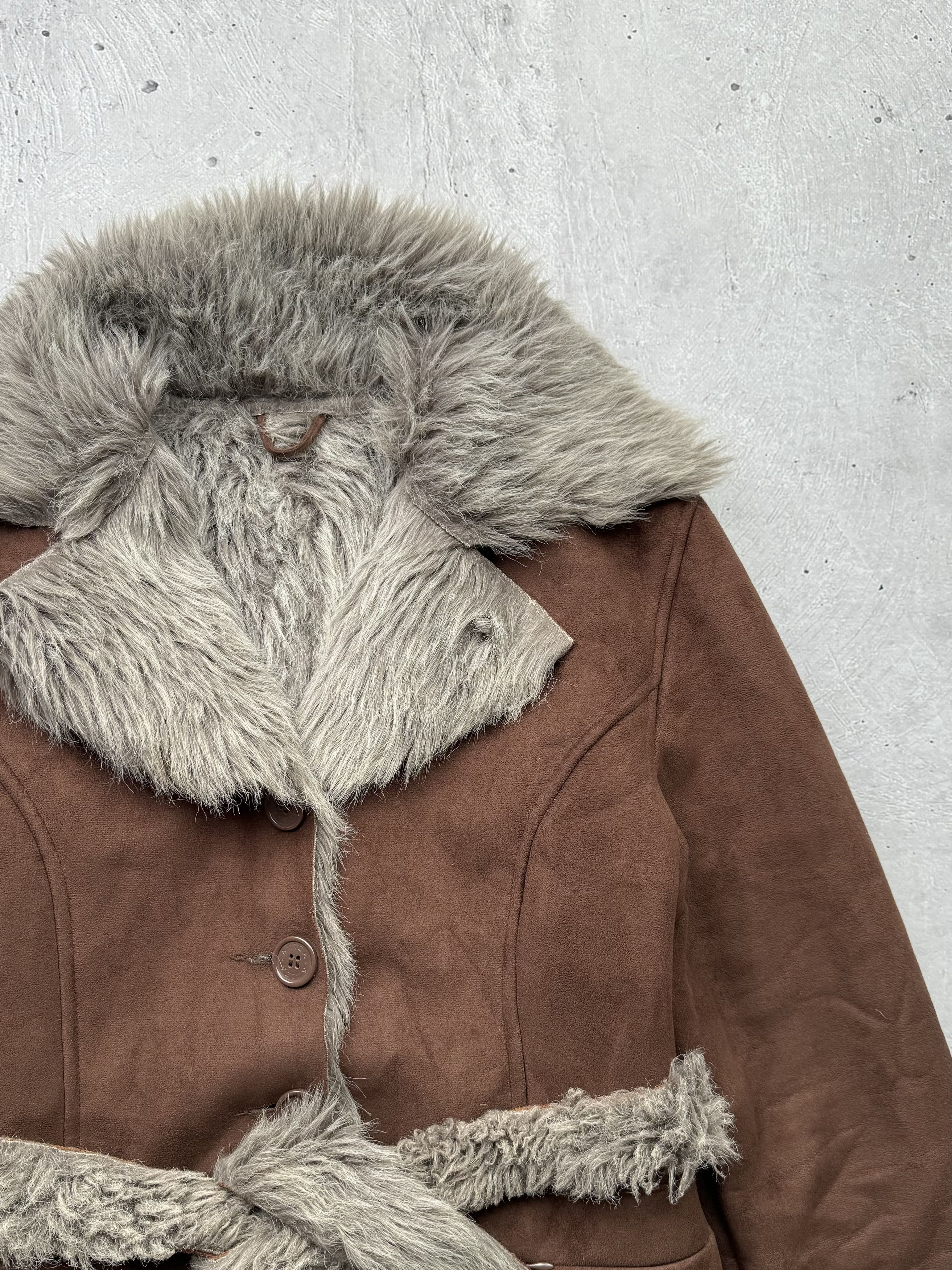 Other Vintage Amazing Faux Fur Coat With Belt Size M / US 6-8 / IT 42-44 - 3 Thumbnail
