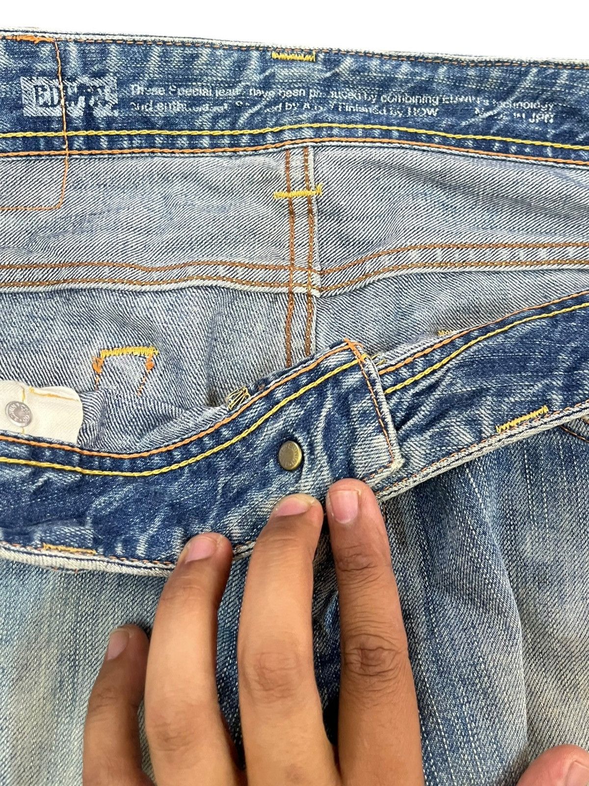 Edwin Vintage Edwin 511 RV Flare Faded Grunge Denim Size US 37 - 5 Thumbnail