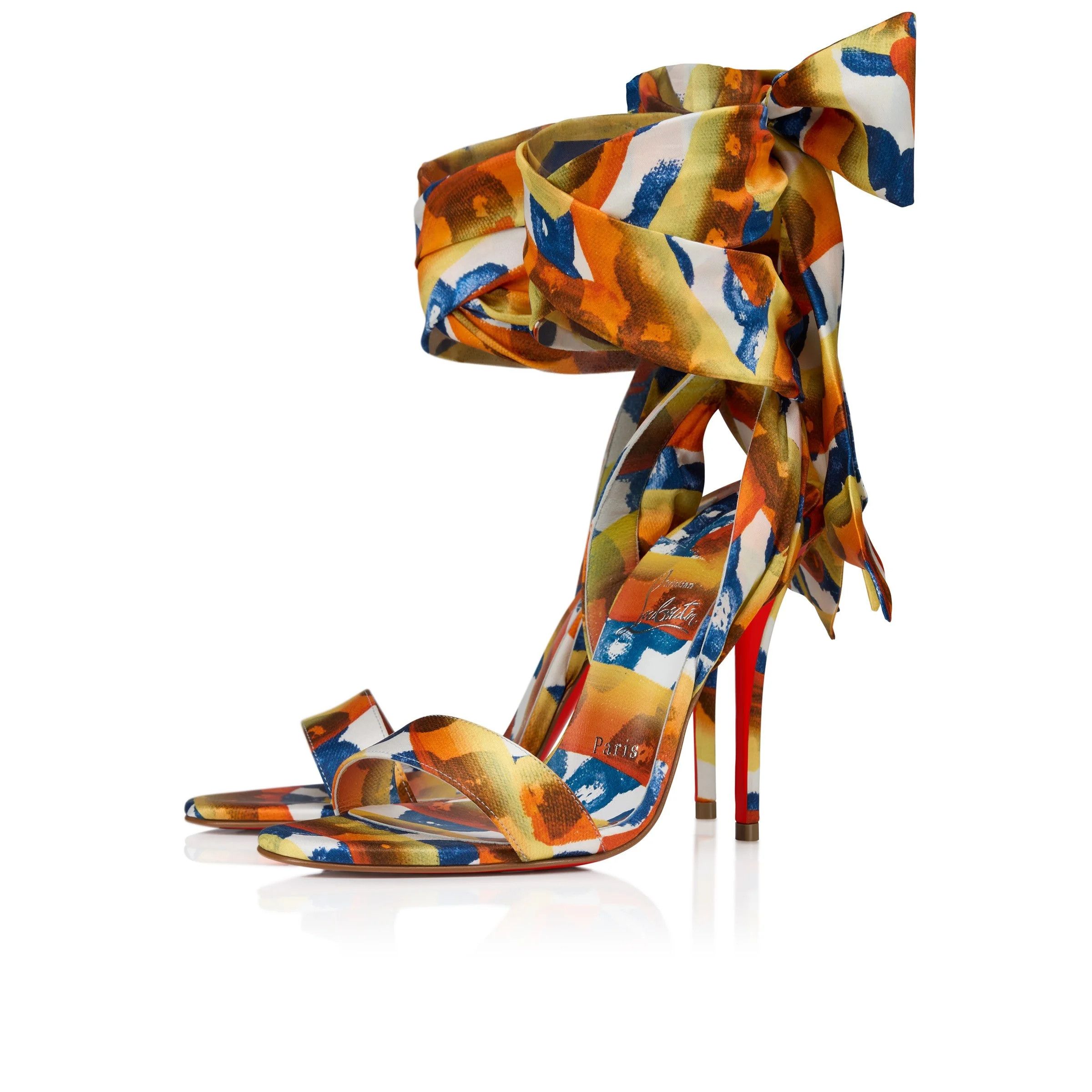 Christian Louboutin os11x0526 Miss Z 100mm Sandals Du Desert in Multicolor Size US 11 / IT 41 - 2 Thumbnail