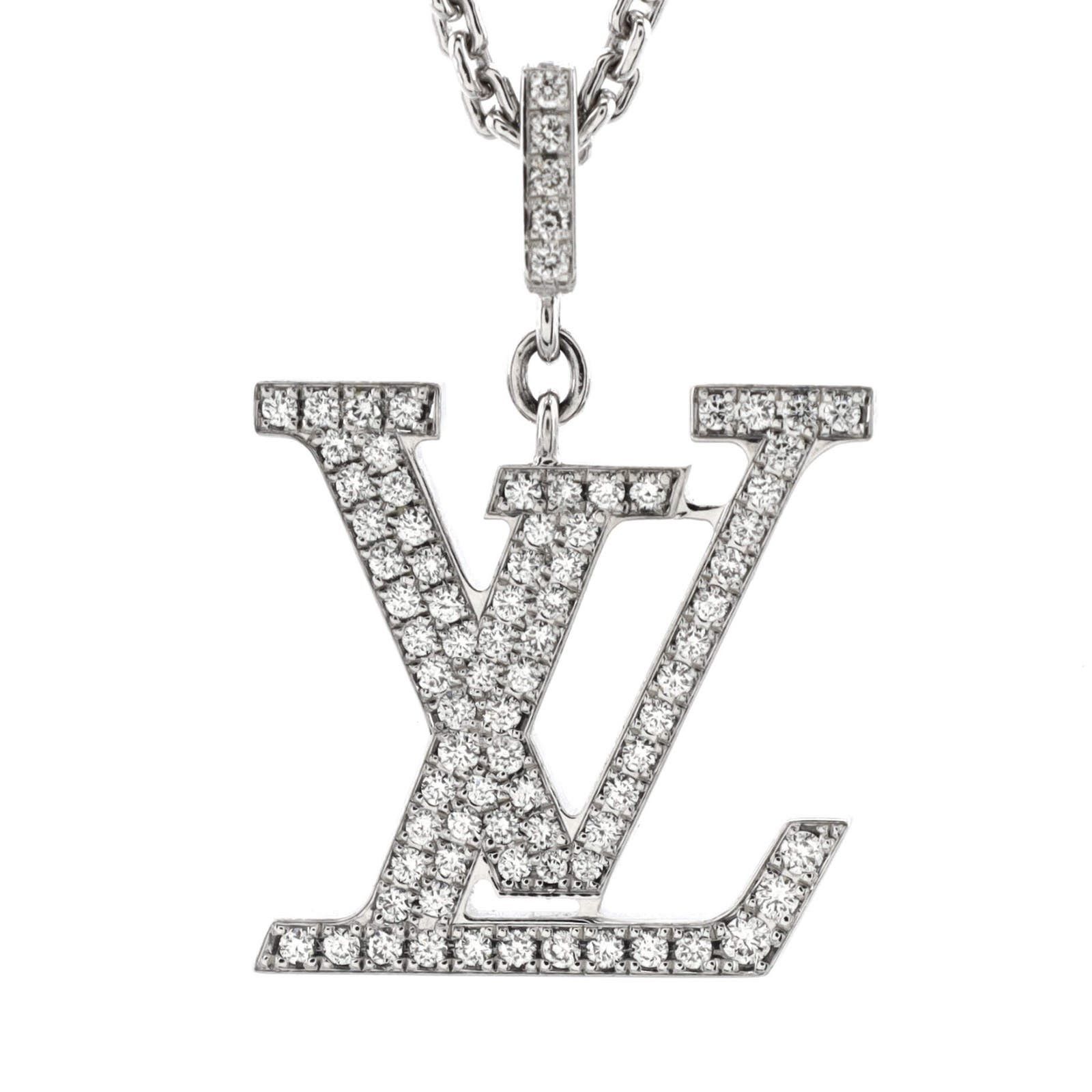 LV Idylle Blossom Pendant Necklace 18K White Gold