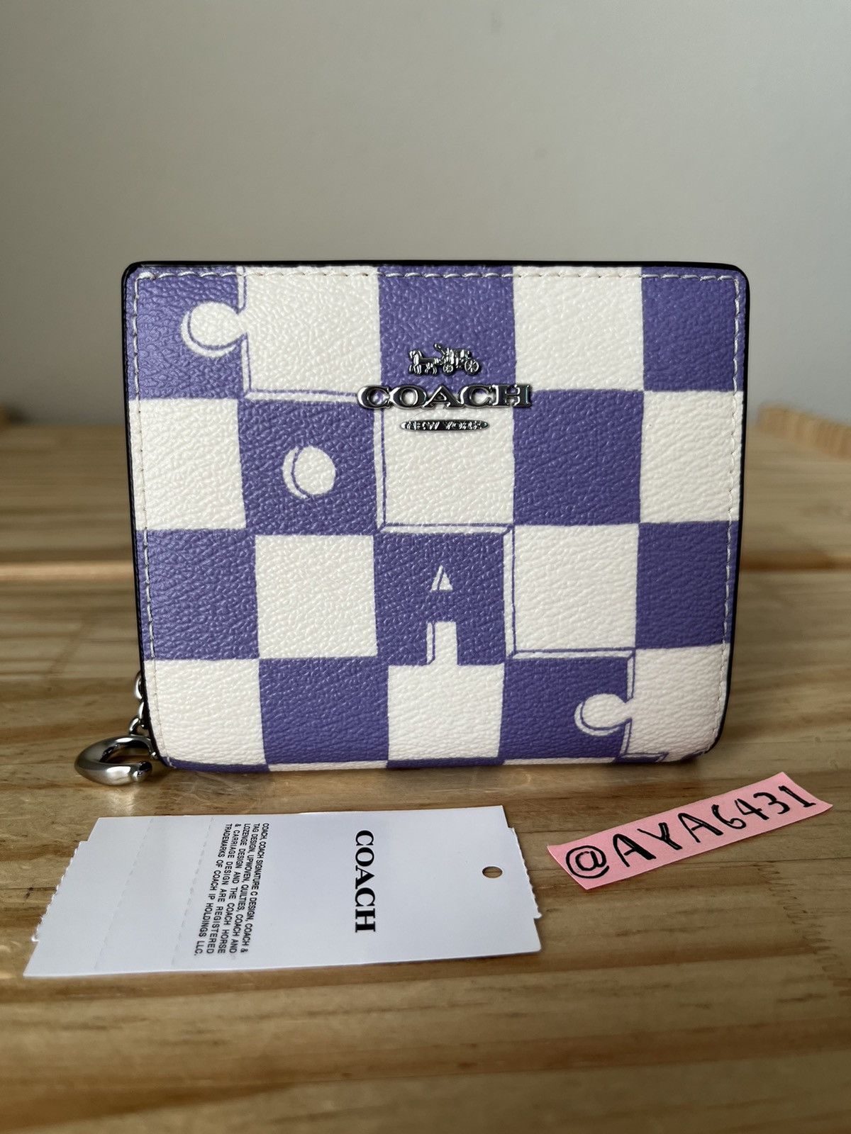image of Coach Wallet in Purple, Women's