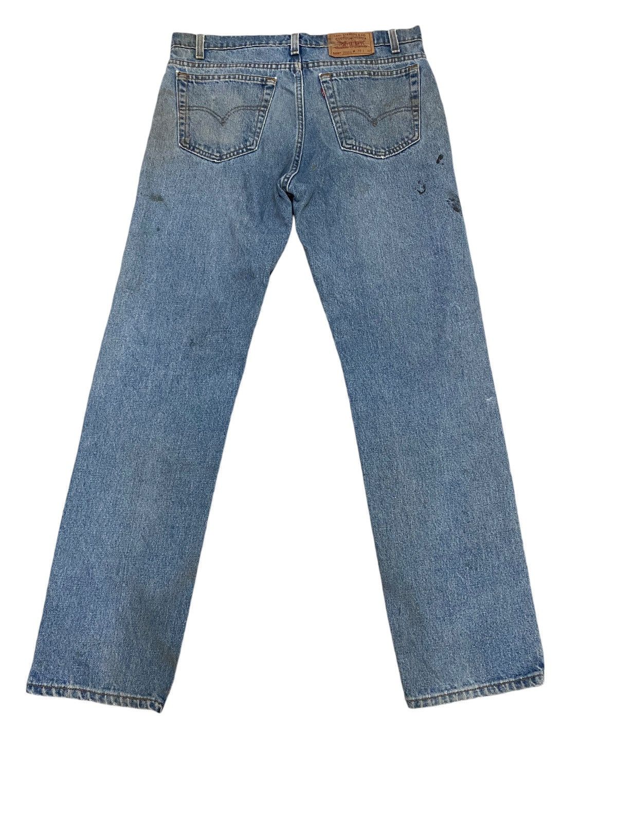 Levi's × Vintage Vintage 90s levis 505 regular fit straight leg distressed Size US 36 / EU 52 - 6 Thumbnail