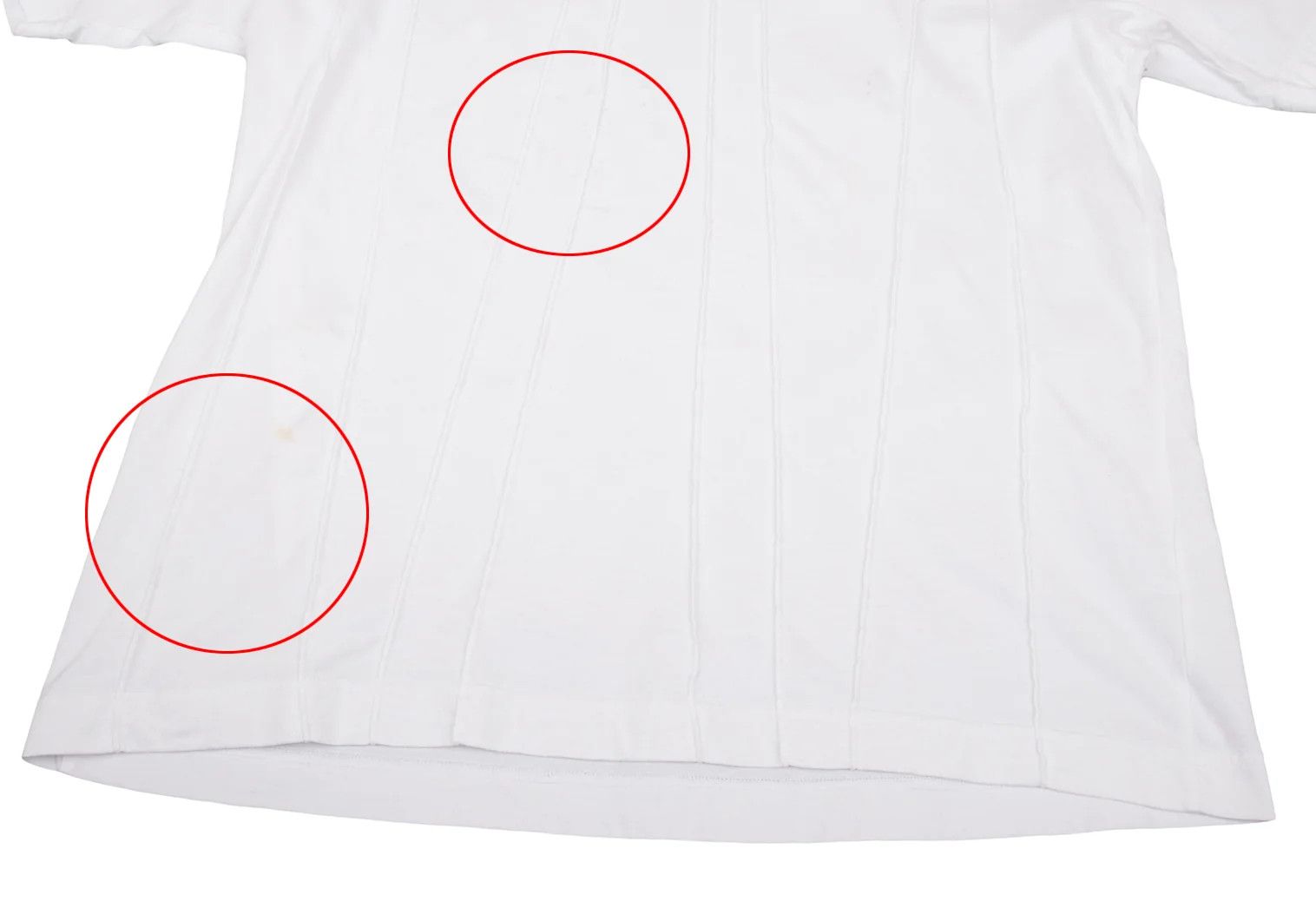 Issey Miyake Cotton Front Pleats T-Shirt in White Size M Size US M / EU 48-50 / 2 - 9 Thumbnail