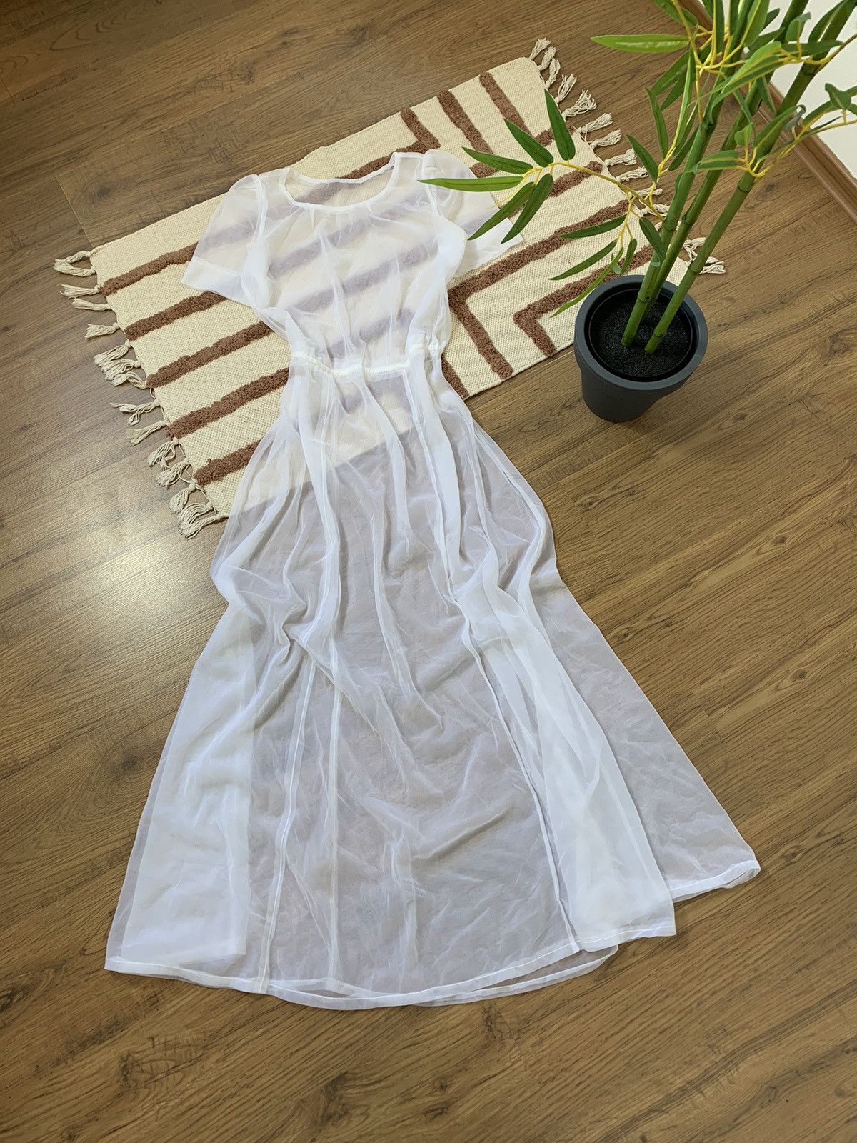 Vintage VINTAGE FULL MESH 2000s MAXI DRESS Size M / US 6-8 / IT 42-44 - 2 Thumbnail