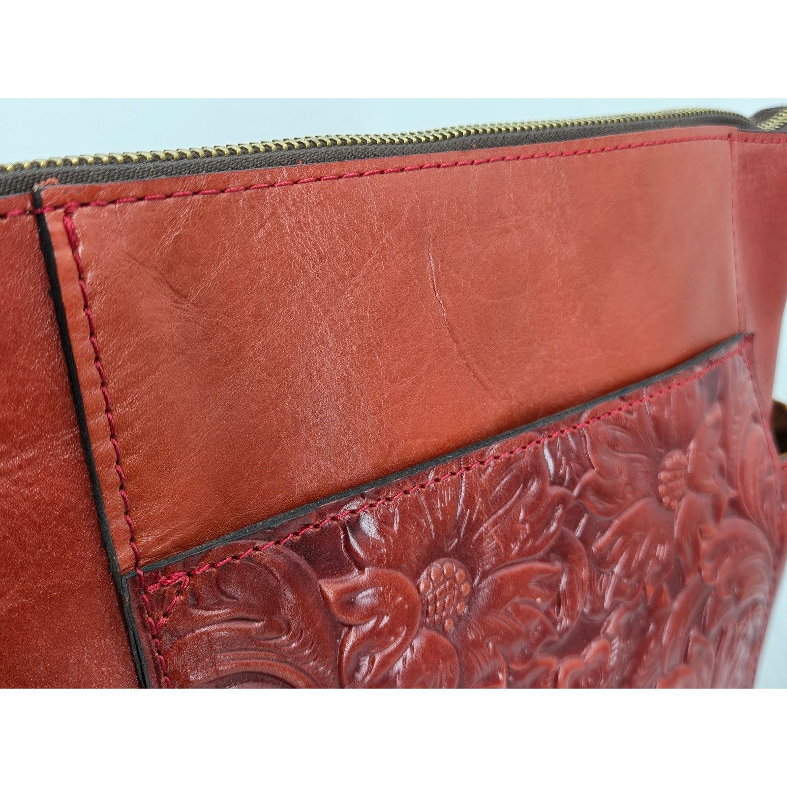Patricia Nash Patricia Nash Aveley Leather Tooled Crossbody Tote Size ONE SIZE - 24 Thumbnail