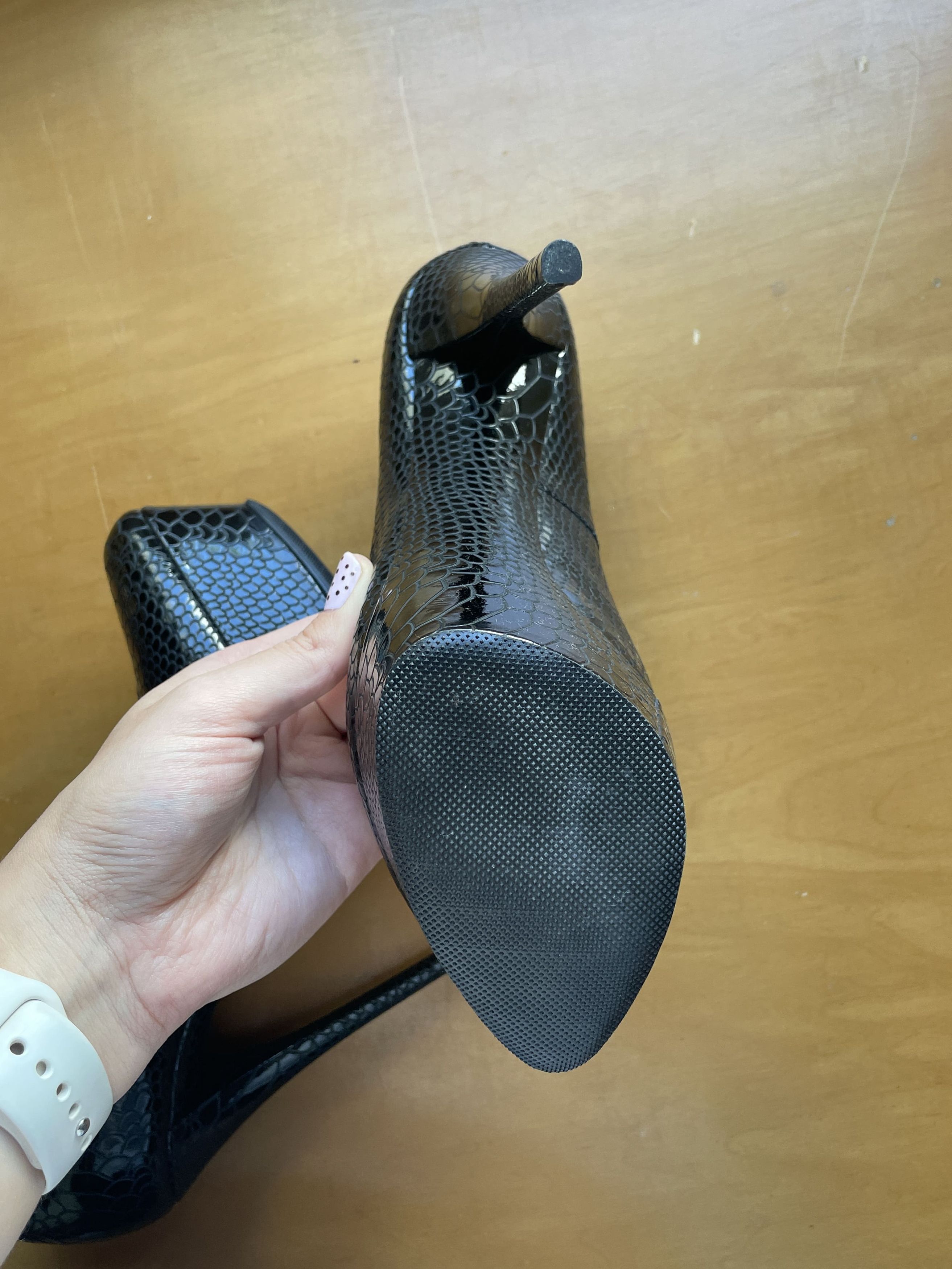 Casadei Casadei Platform Pump Black Croc Size US 6.5 / IT 36.5 - 6 Thumbnail