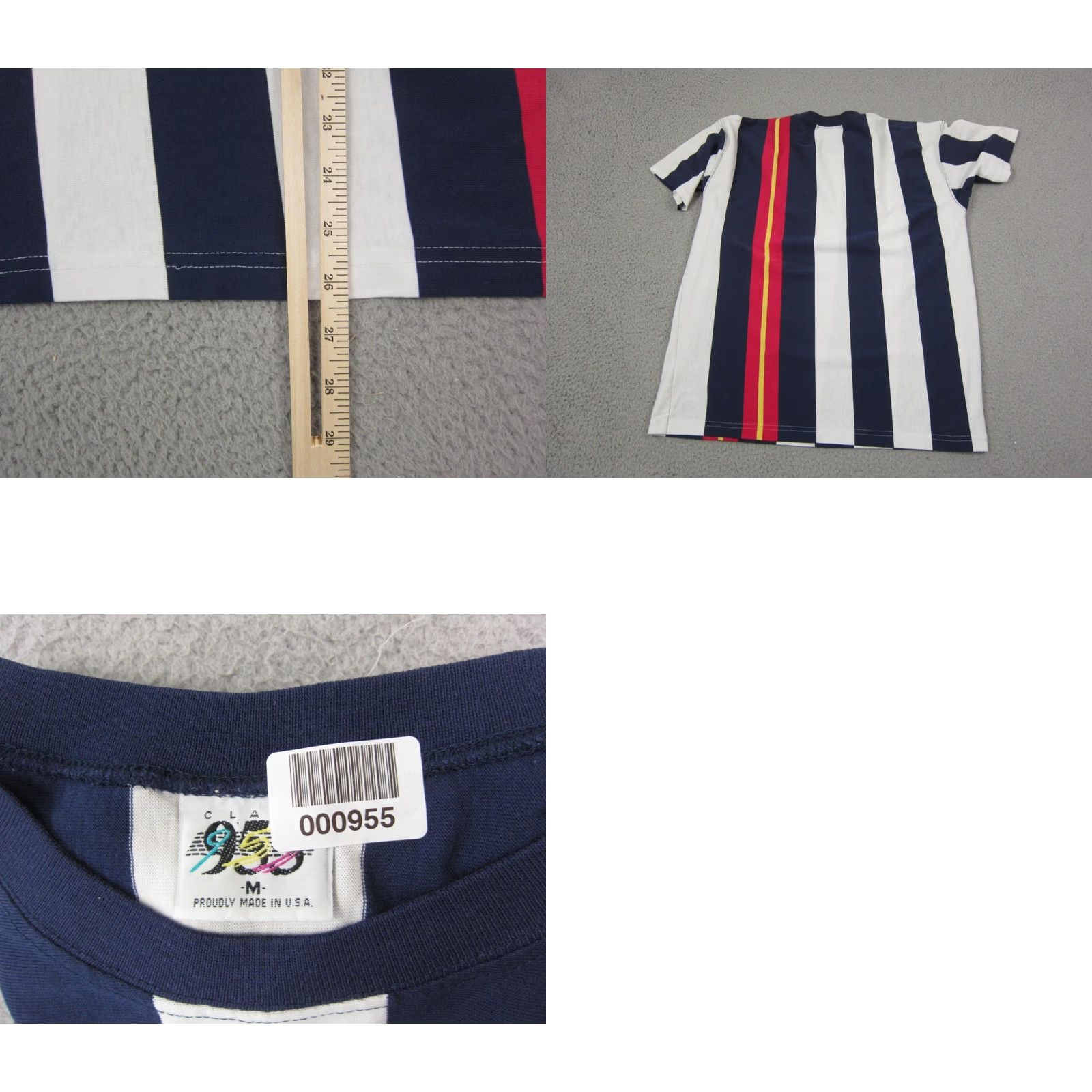 Vintage Vintage Class 955 Shirt Adult Medium Blue White Striped Casual Mens Made in USA Size US M / EU 48-50 / 2 - 8 Thumbnail