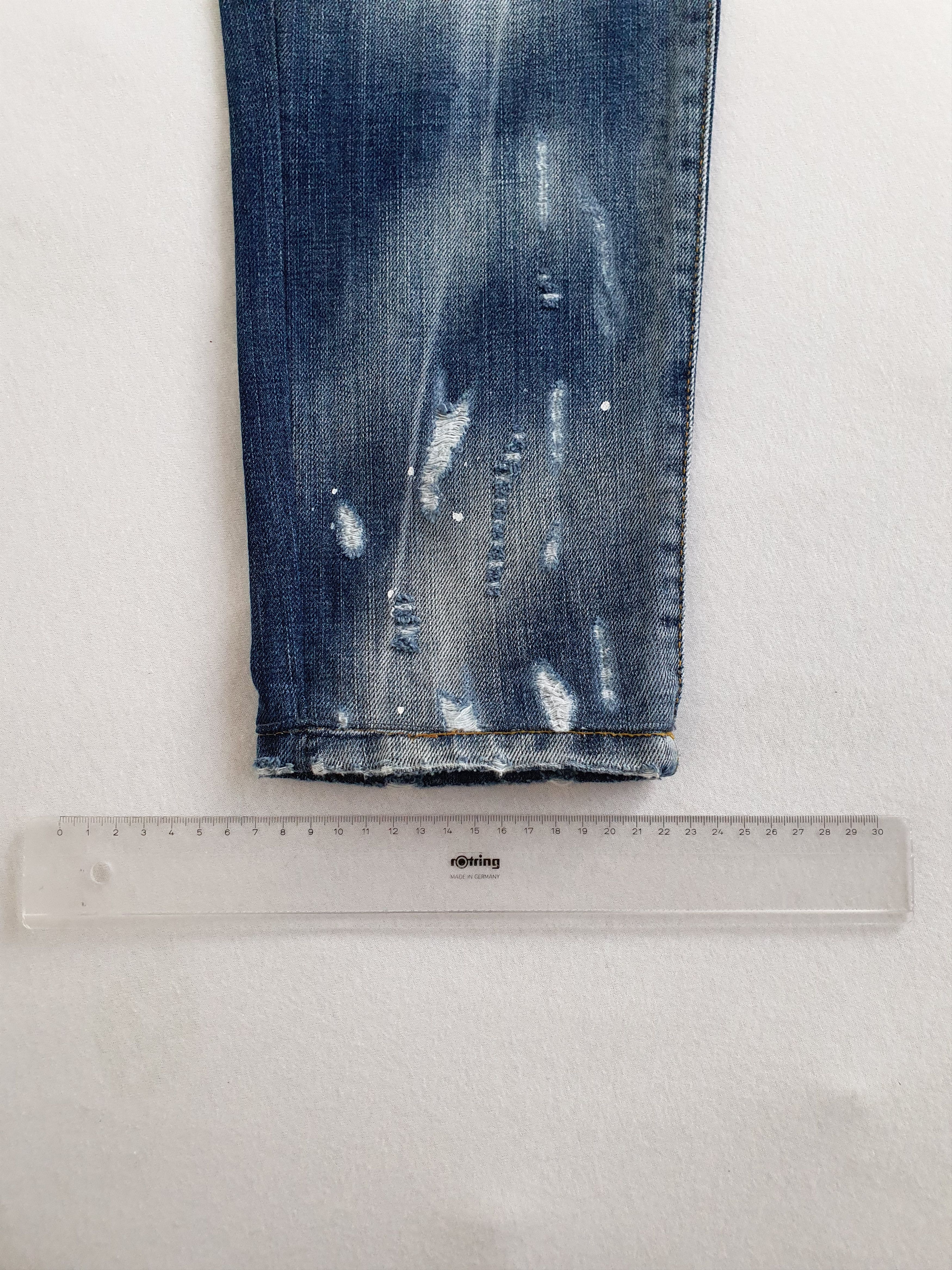 Dsquared2 Heavily Distressed Patchwork Paint Splatter Denim Jeans Size US 30 / EU 46 - 8 Thumbnail