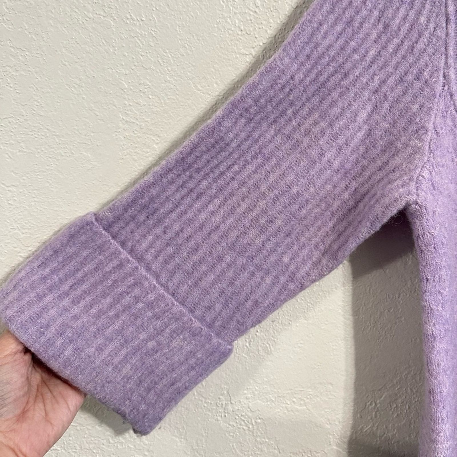 3.1 Phillip Lim Lofty Lilac Alpaca Wool Oversized Sweater Size XS / US 0-2 / IT 36-38 - 4 Thumbnail