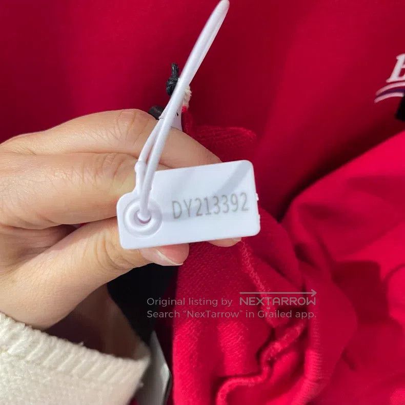Balenciaga Balenciaga Tape Logo Red Hooded Sweatshirt Size US S / EU 44-46 / 1 - 5 Thumbnail