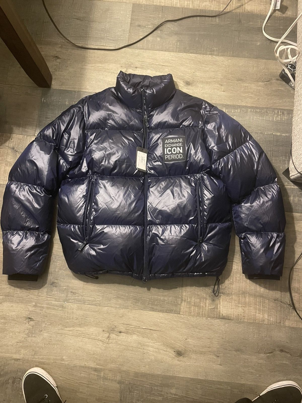 Armani Exchange Navy Blue Armani Exchange Puffer Jacket Size US XL / EU 56 / 4 - 1 Thumbnail
