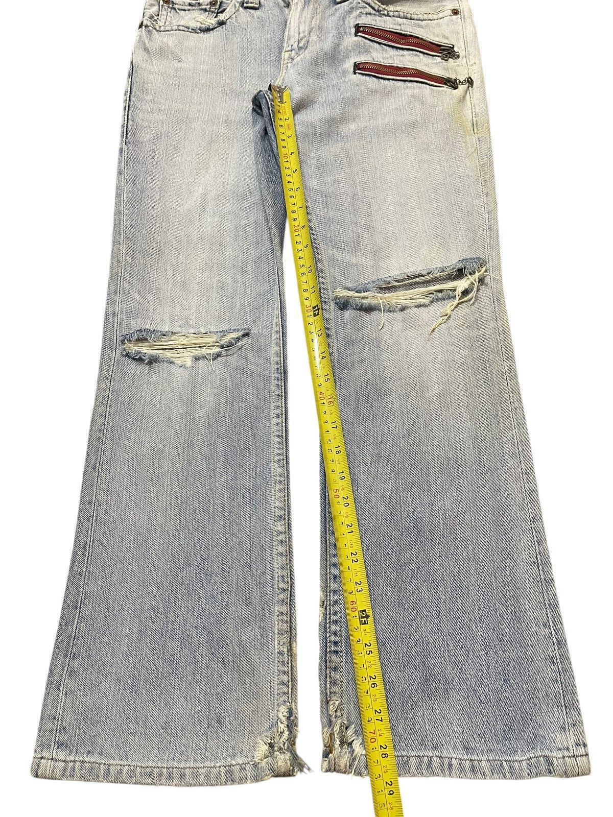 Levi's Vintage Levis Blue Wash Distressed Wide Leg Jeans Size US 31 - 13 Thumbnail