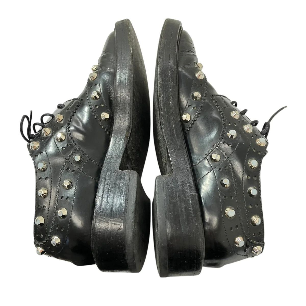 Balenciaga Studded Leather Wingtip Derby Shoes Size US 6 / IT 36 - 7 Thumbnail