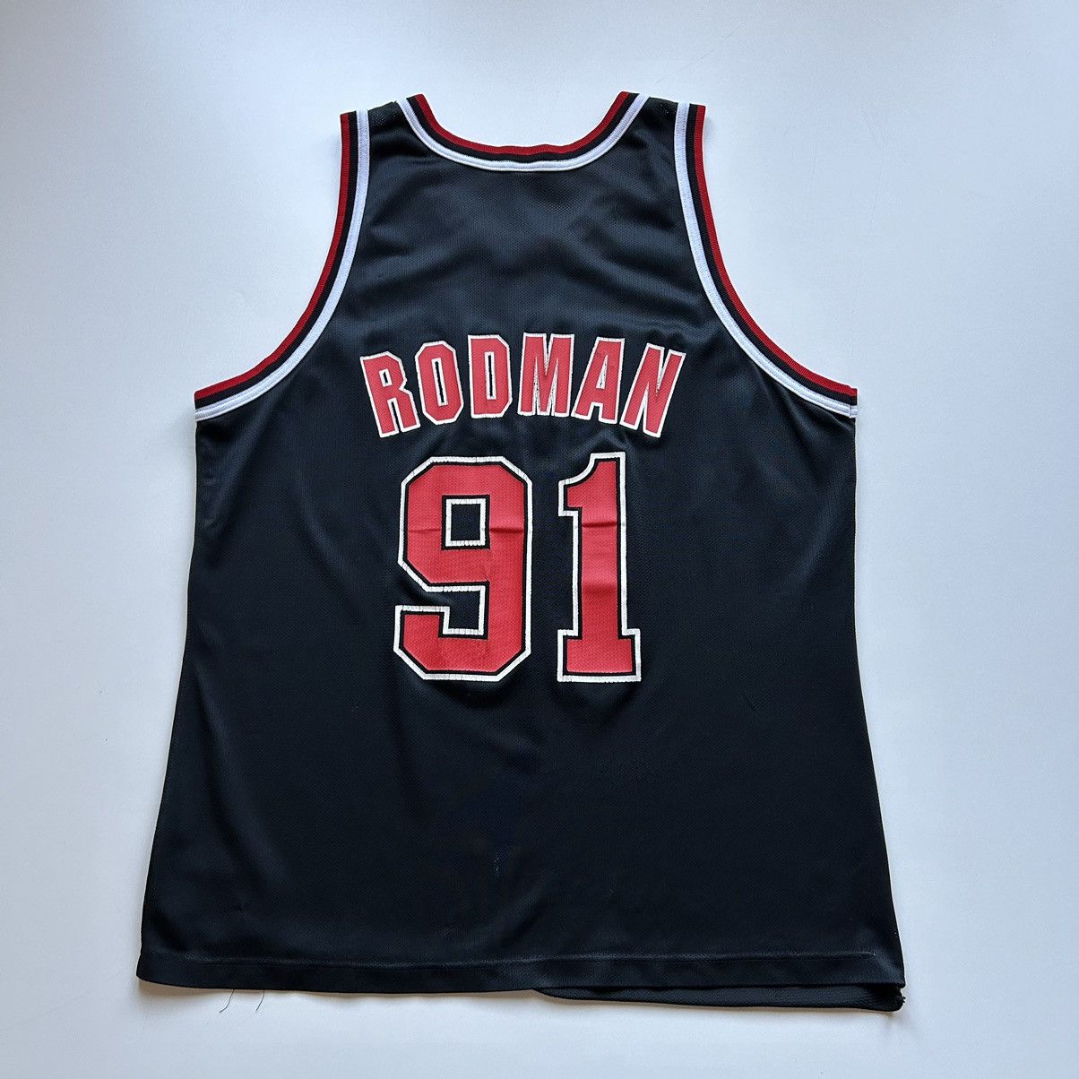 Champion × NBA × Vintage Vintage 90s Chicago Bulls Rodman #91 Champion NBA Jersey XL Size US XL / EU 56 / 4 - 3 Thumbnail