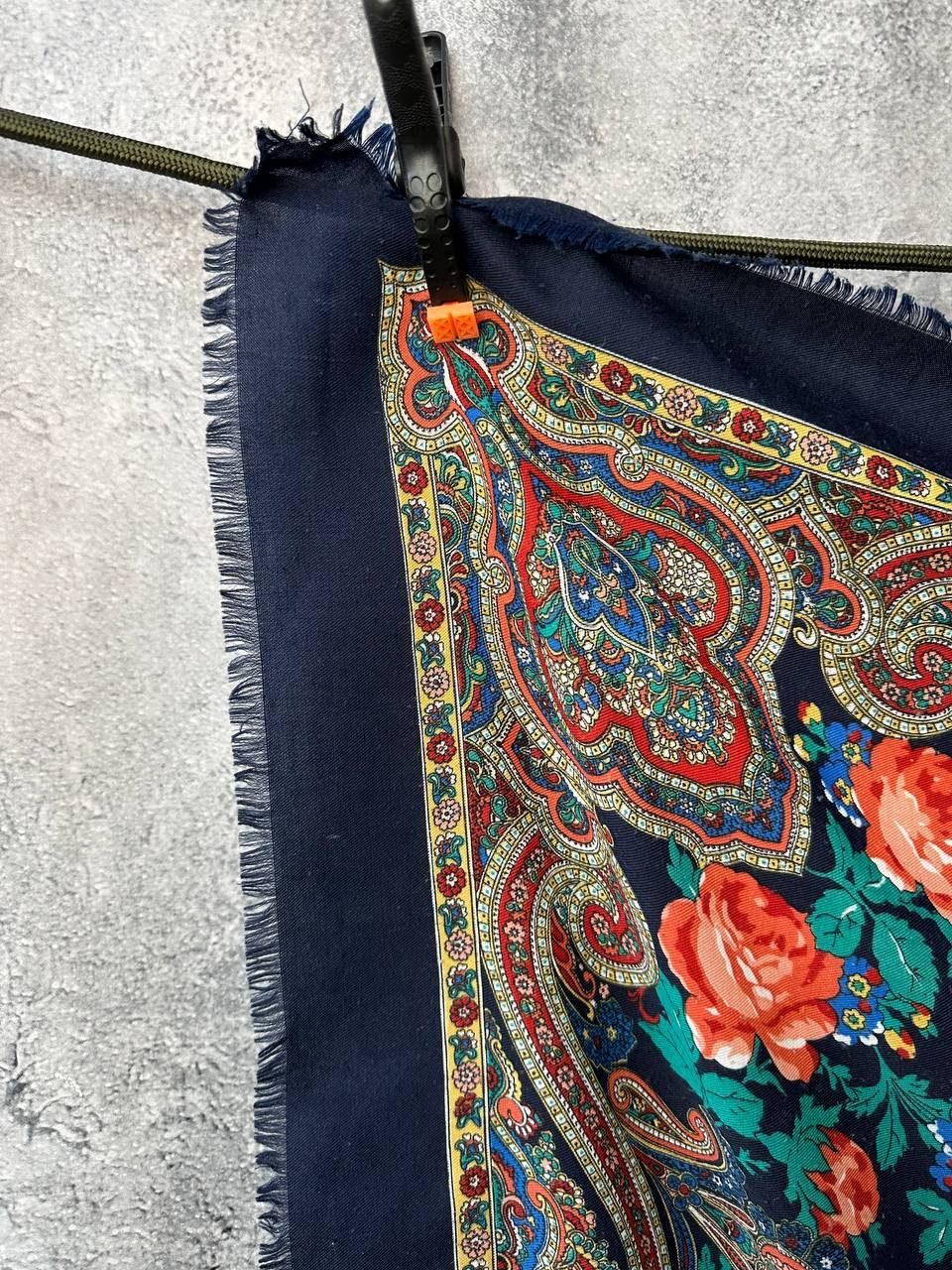 Vintage Franco Laurenti Shawl Vintage 1980s Paisley Fringed Wrap Size ONE SIZE - 2 Thumbnail