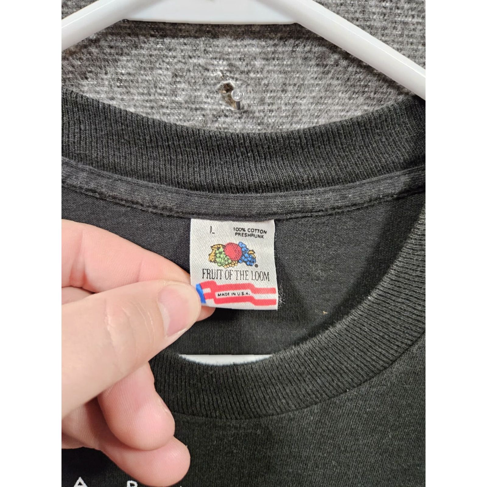 Fruit Of The Loom VINTAGE 1992 US Armed Forces Korean War Vet The Forgotten War T Shirt Large Black Unisex Cotton Graphic Tee 1990s Size US L / EU 52-54 / 3 - 3 Thumbnail