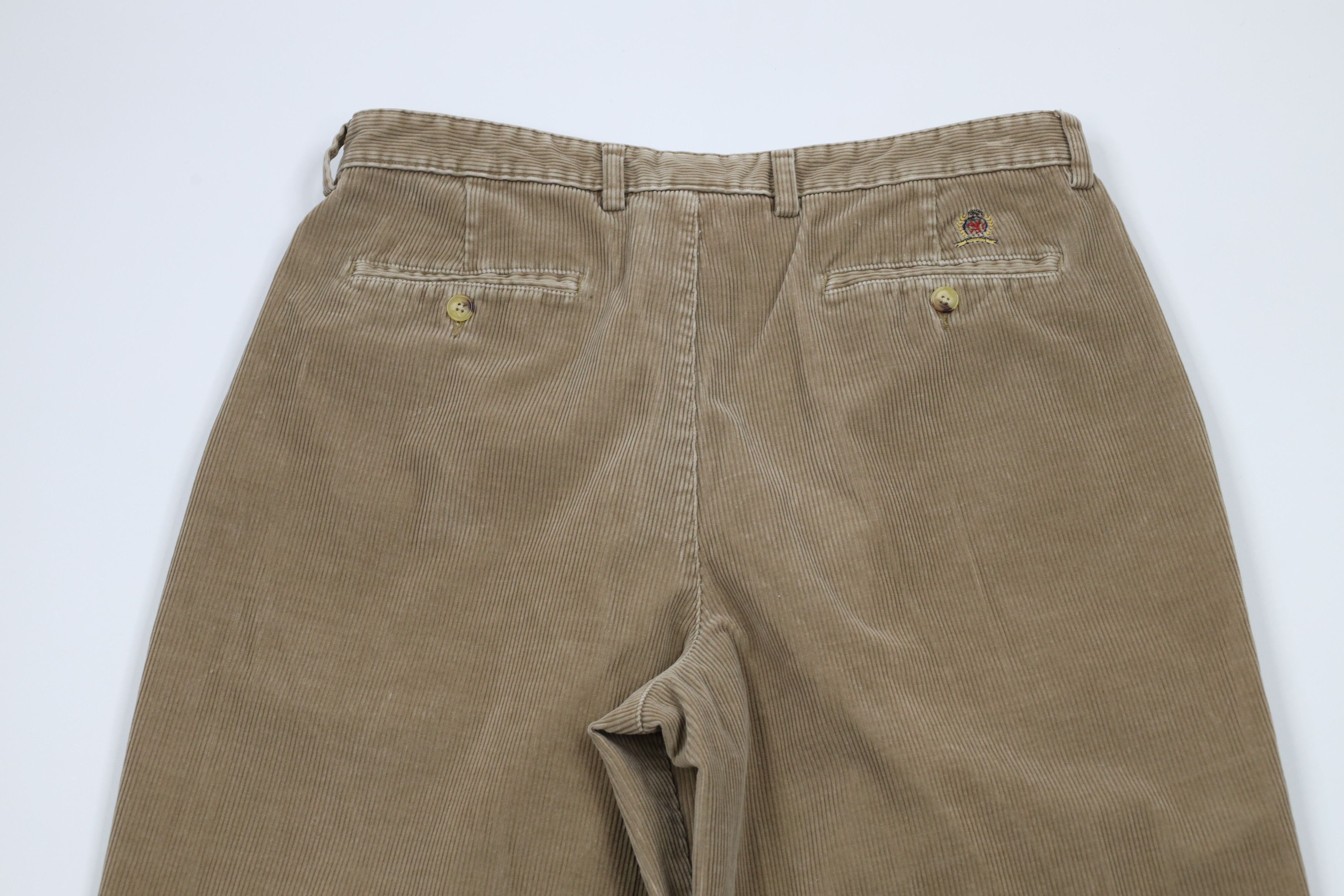 Tommy Hilfiger × Vintage Vintage 90s Tommy Hilfiger Wide Leg Corduroy Pants Beige Size US 34 / EU 50 - 10 Thumbnail