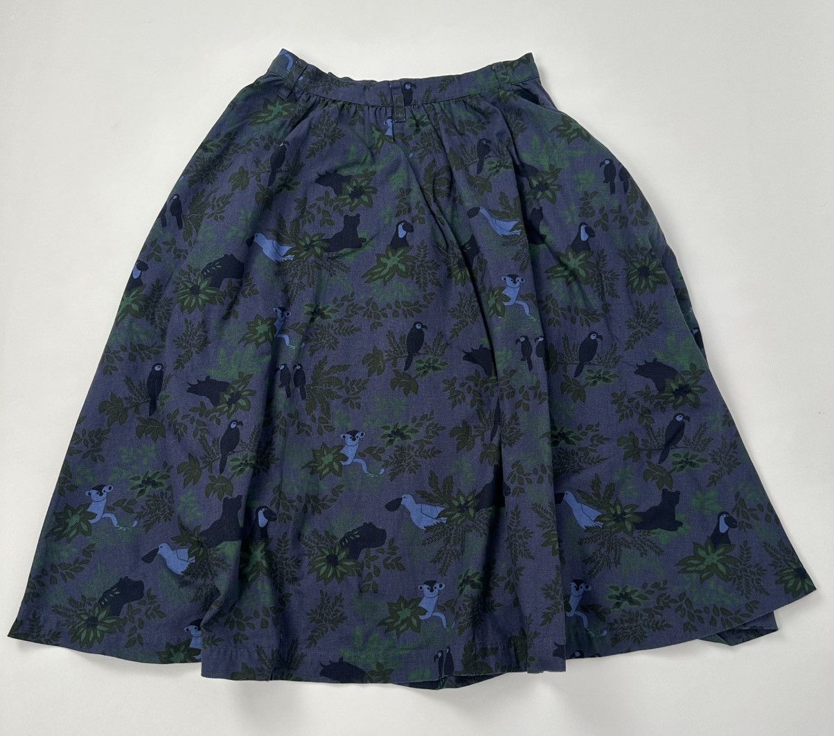 Issey Miyake × Ne-Net Ne-net - Issey Miyake - Jungle Pattern Midi Skirt Size 27" / US 4 / IT 40 - 6 Thumbnail