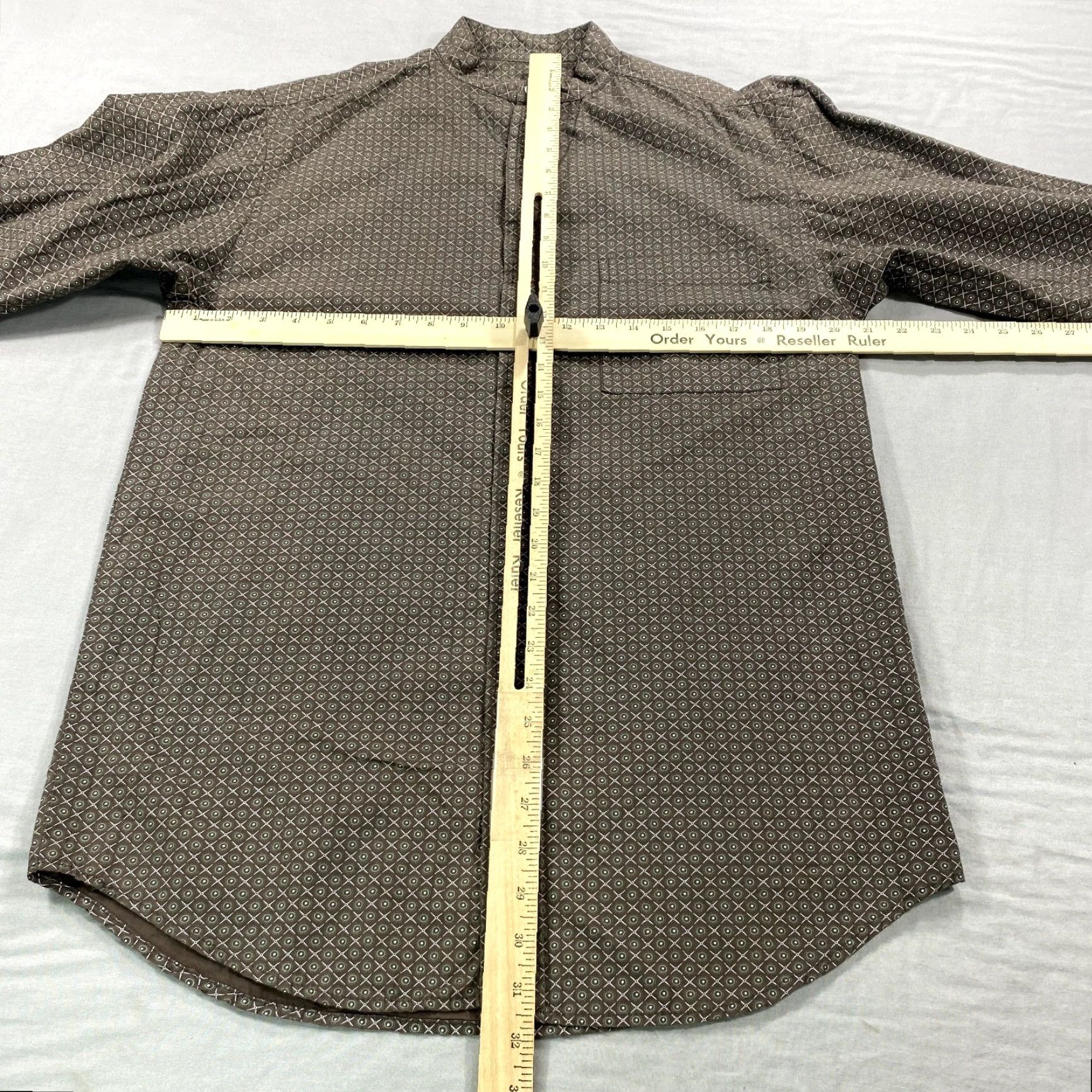 Scully VINTAGE Scully Shirt Mens Small Brown Band Collar Western Button Up Casual Size US S / EU 44-46 / 1 - 4 Thumbnail