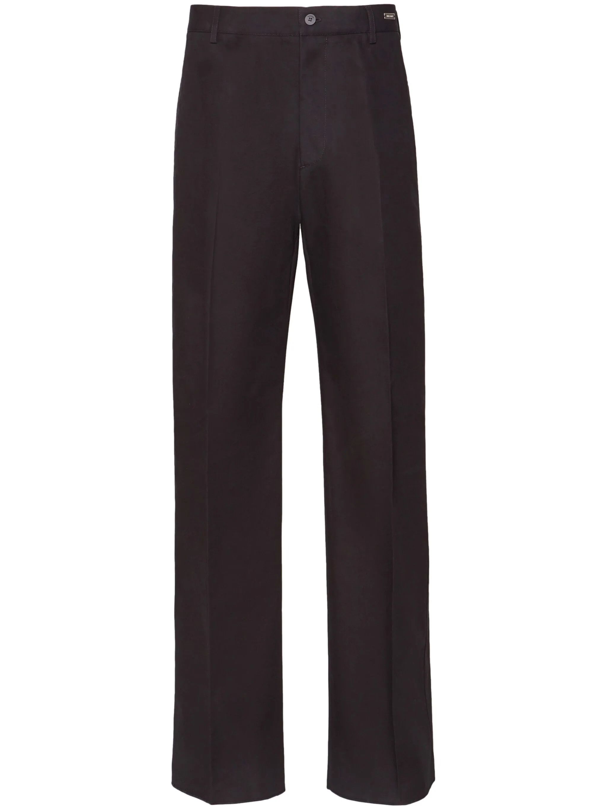 Salvatore Ferragamo o1s1rm0126 Flared Cotton Chino Trouser in Black Size US 36 / EU 52 - 1 Thumbnail