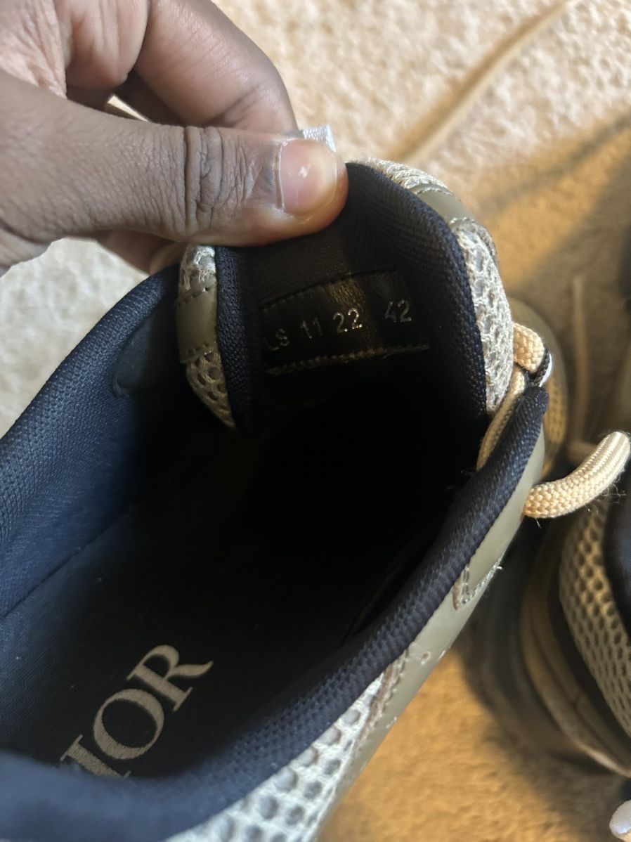 Dior Dior B22 Khaki Black Calfskin Size US 9 / EU 42 - 14 Thumbnail